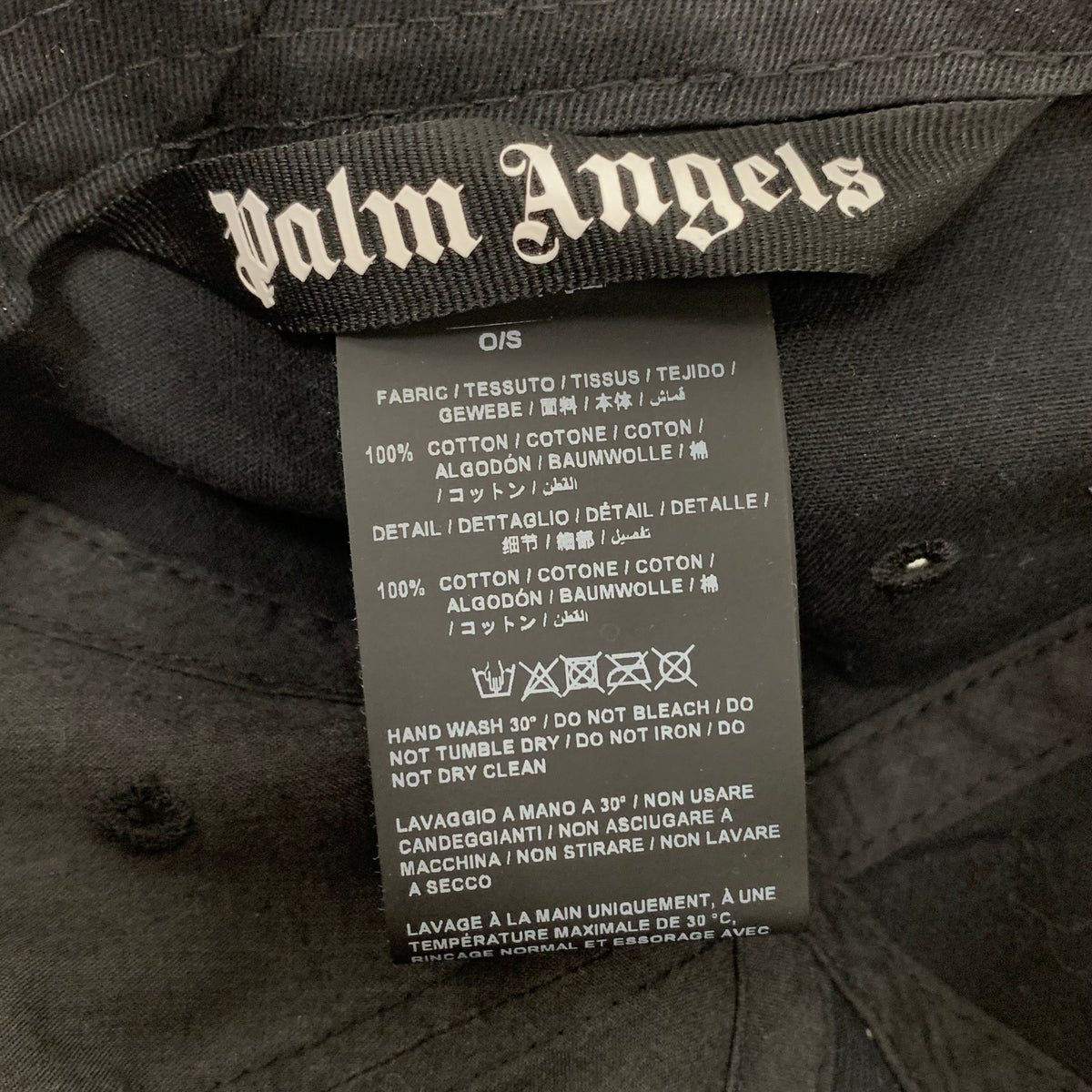 Palm Angels Cap New College Logo Black Cap