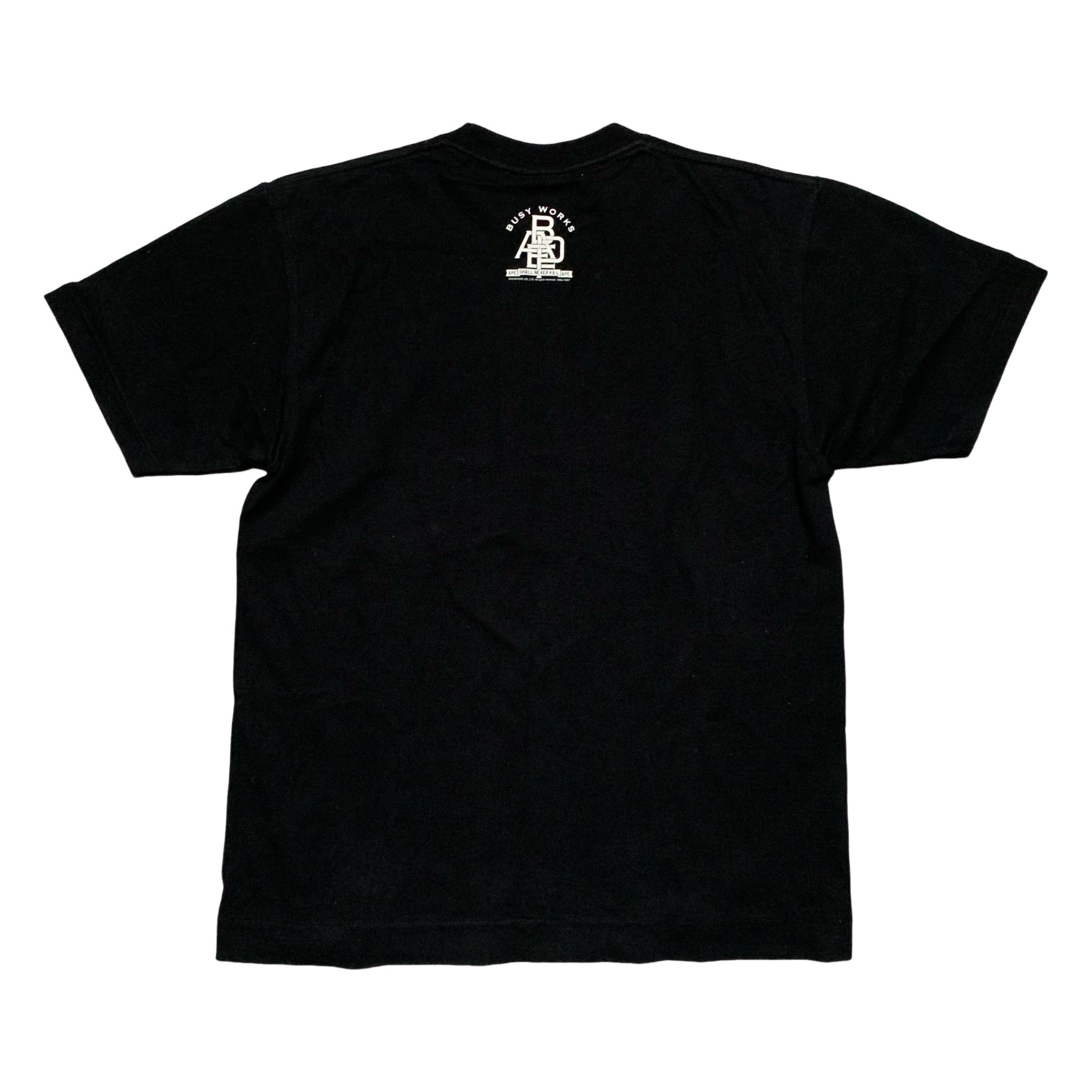 Bape Medium Busy Works Graphic Black Tee A Bathing Ape 2007