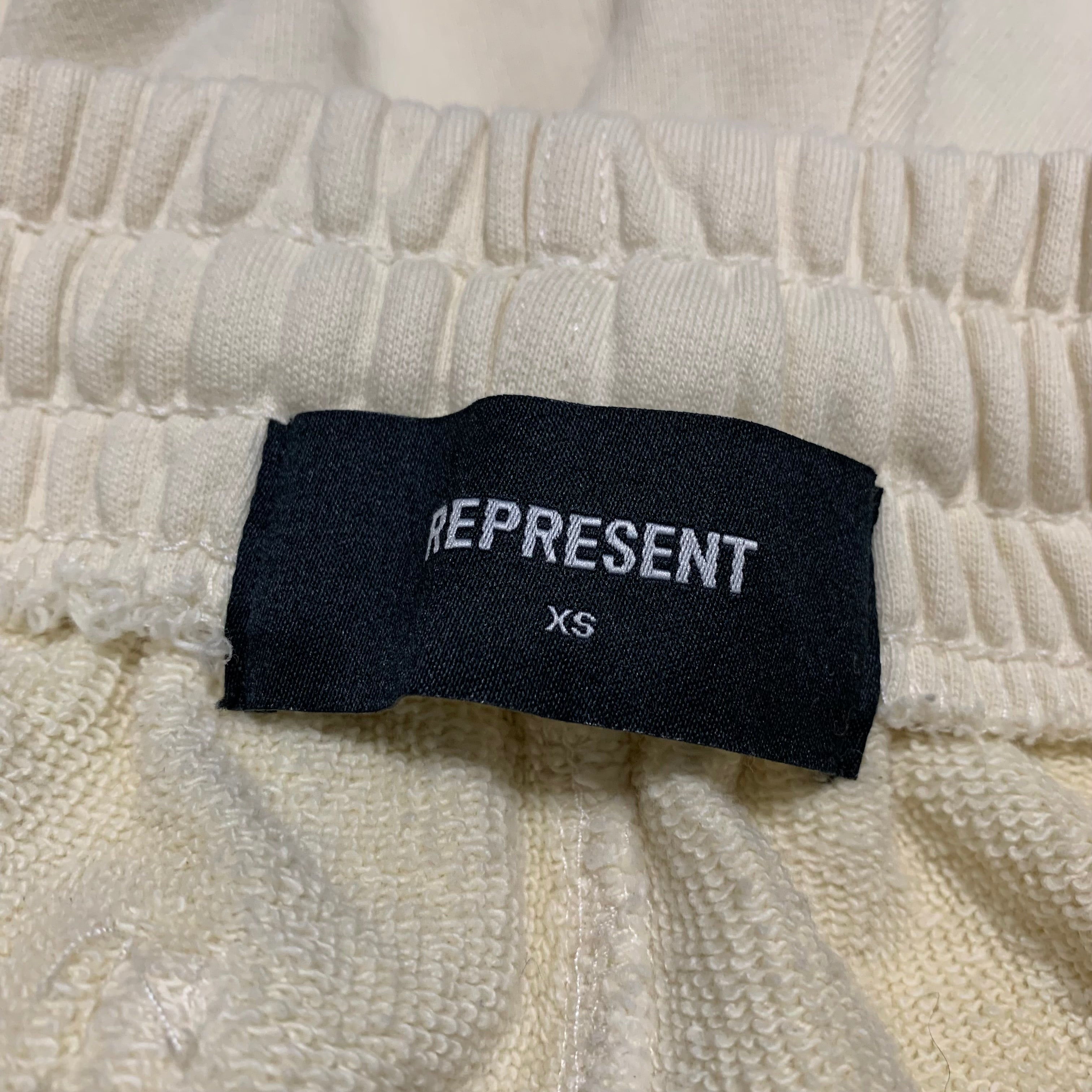 Represent XS Shorts Decade Of Speed White Cream Shorts