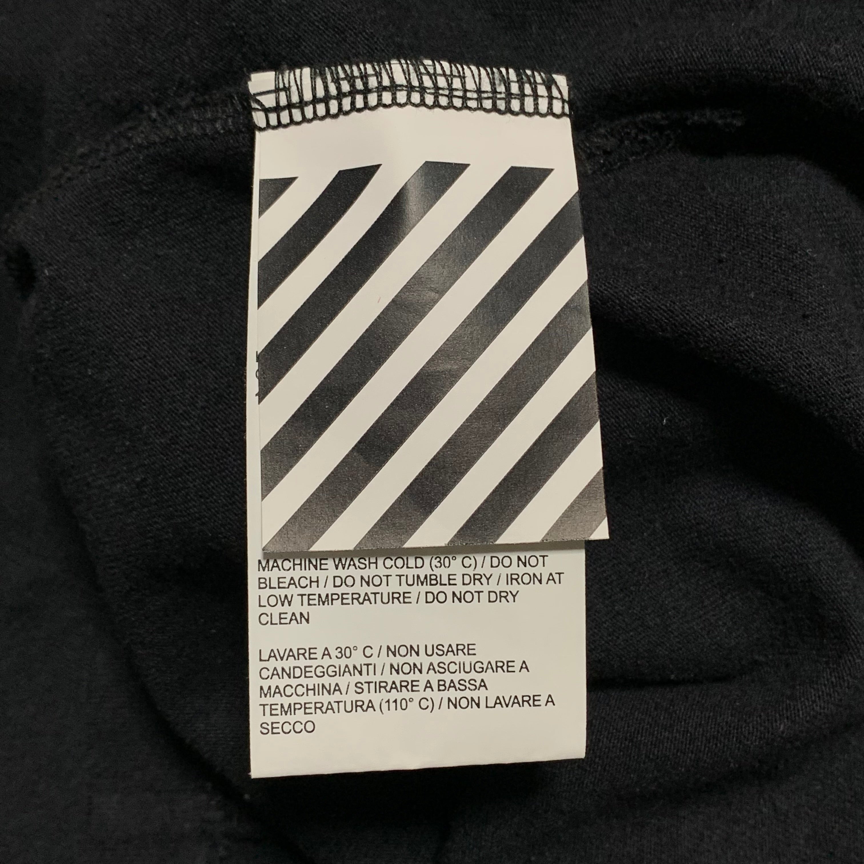 Off White Medium Graphic Black Tee Virgil Abloh
