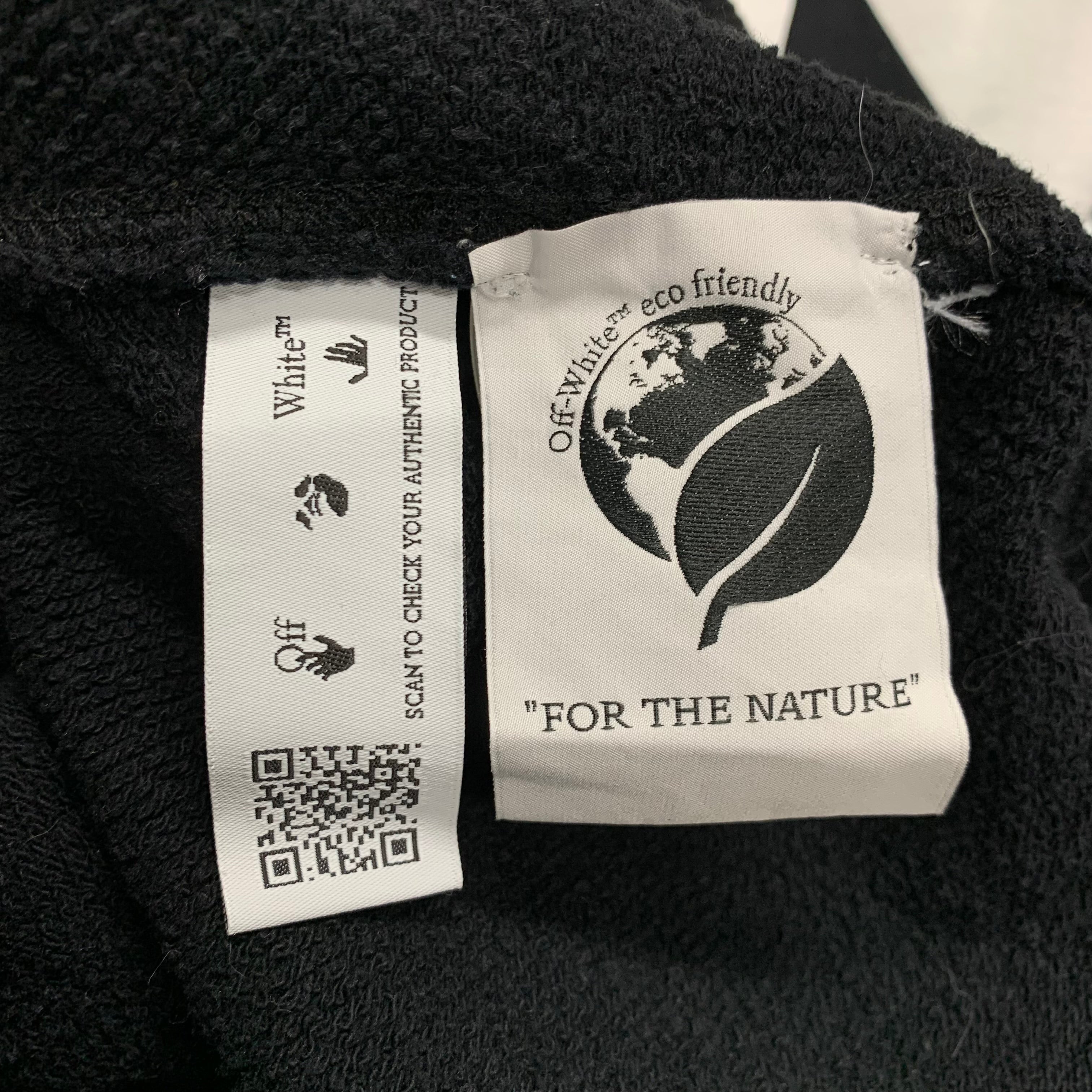 Off White Large Hoodie Adam Is Eve Arrows Black Hoodie Virgil Abloh