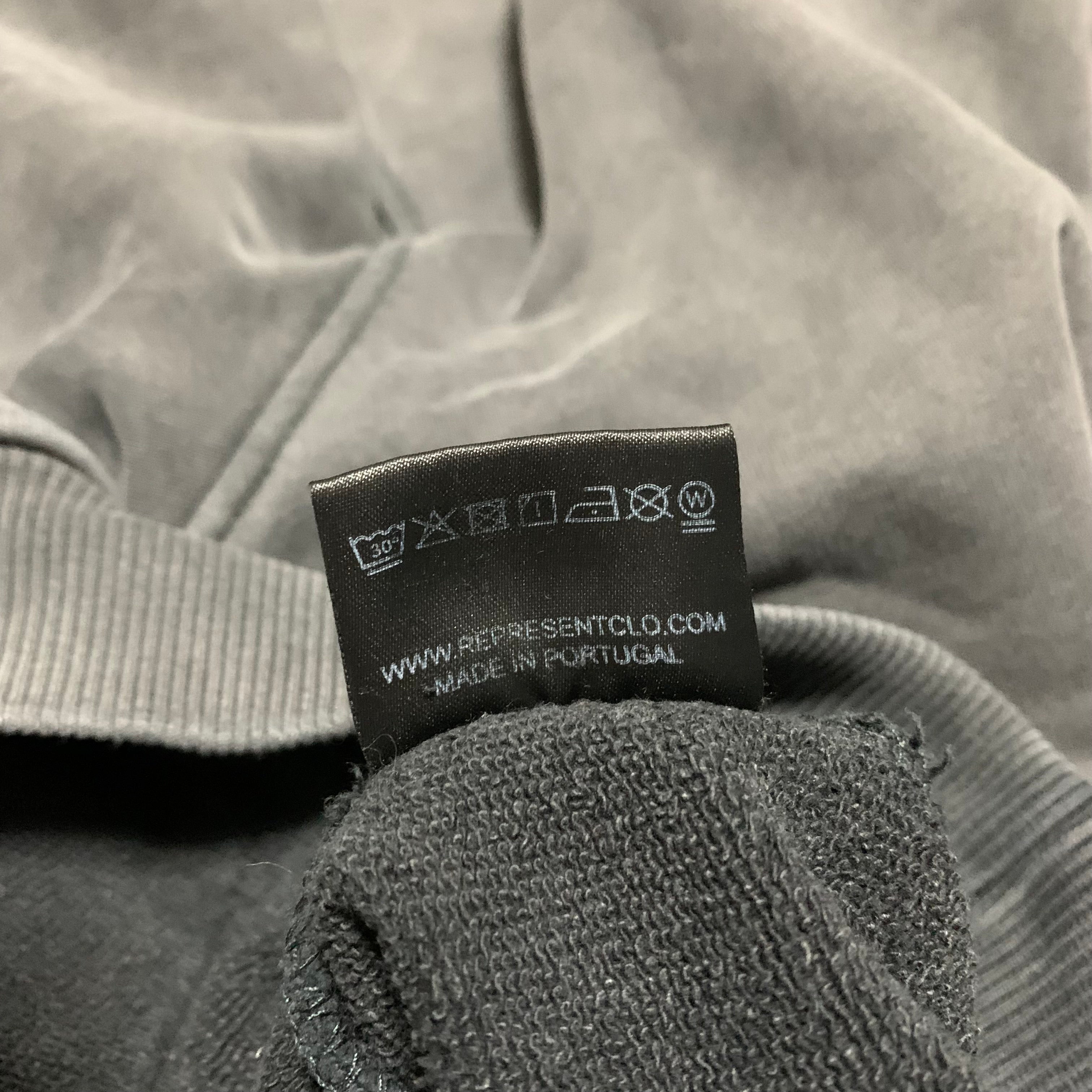 Represent Small As Good As Dead Vintage Grey Hoodie Snake Graphic