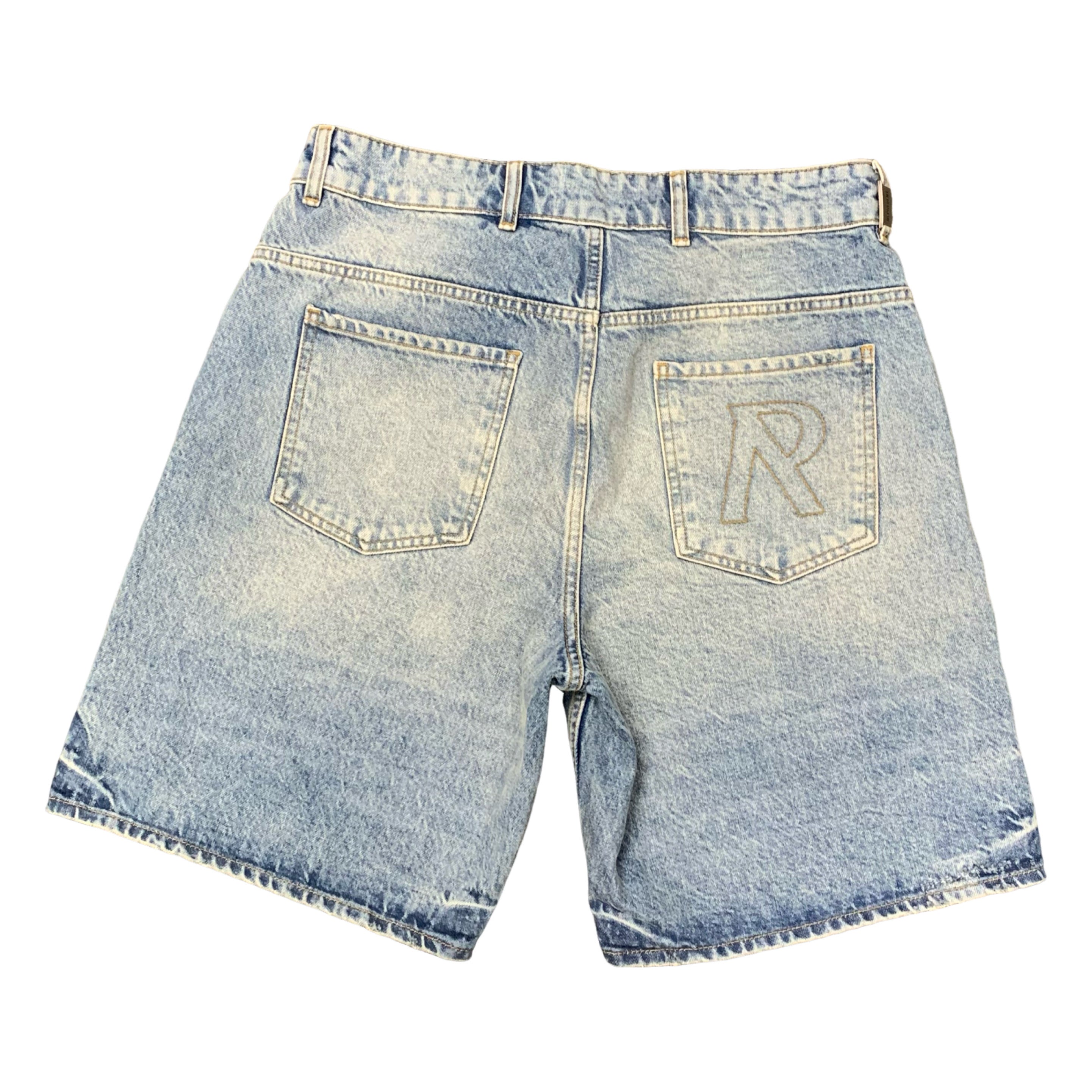 Represent Shorts 34W Heaton Denim Light Blue Jeans Jorts