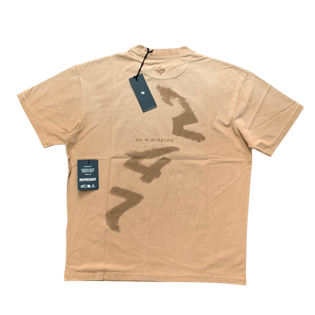 Represent Small Tee 247 Motion Oversized Rust T-Shirt