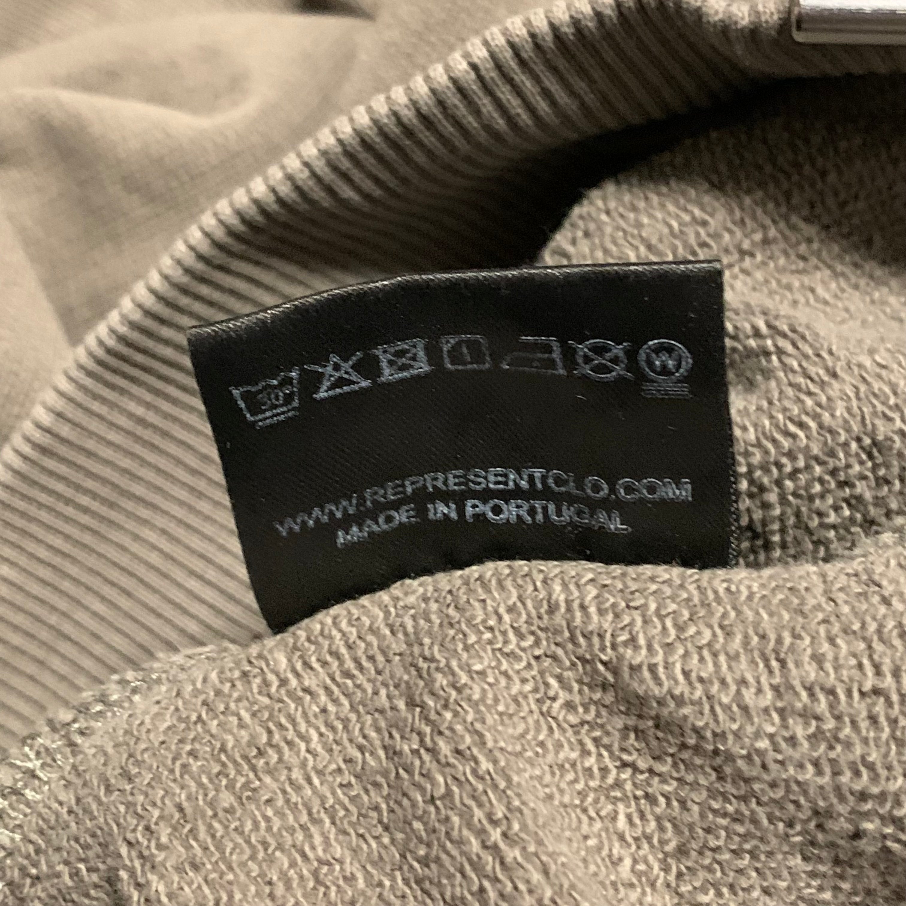 Represent XS Blanks Khaki Green Sweater Sweatshirt Crewneck