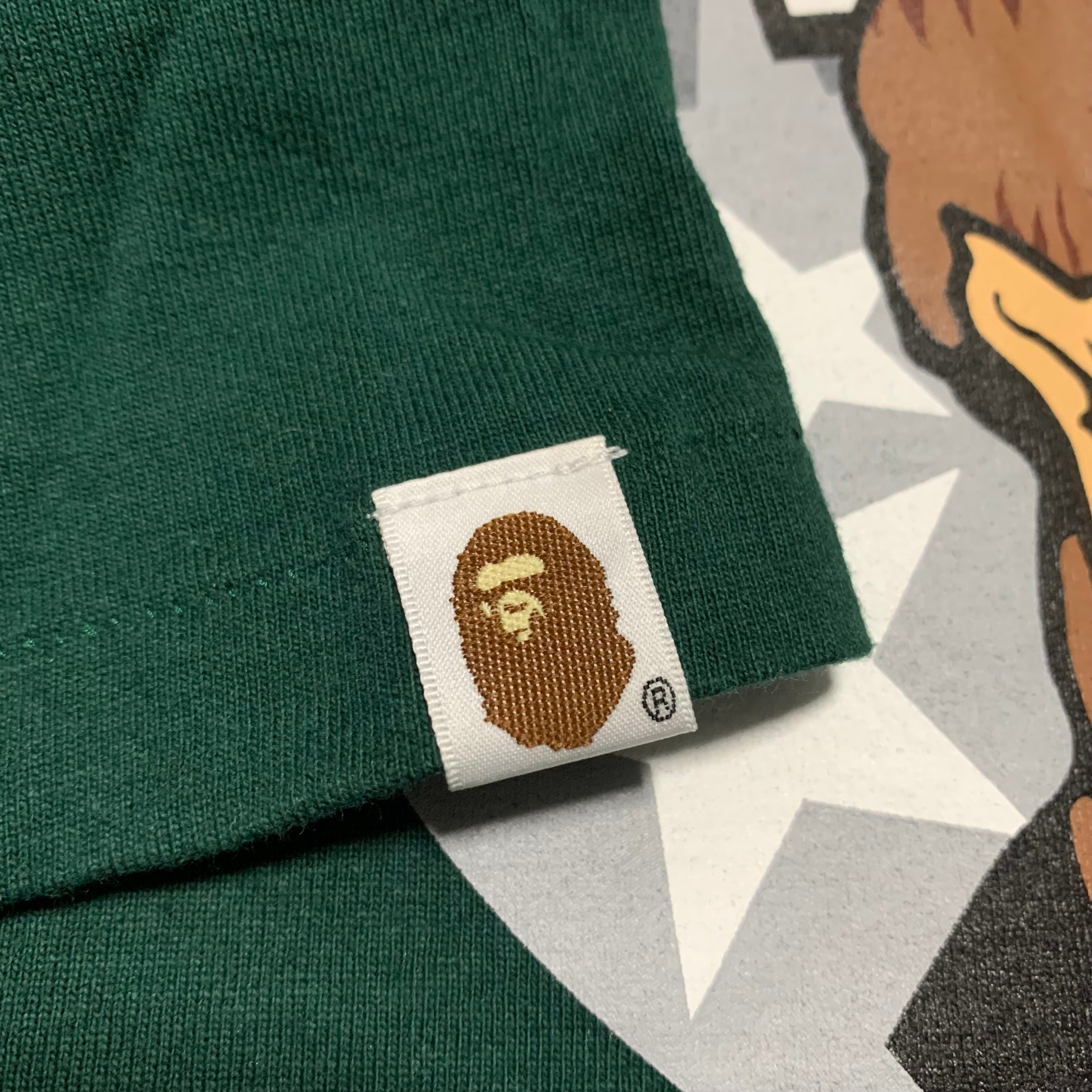 Bape Medium Ape Graphic Green Tee Classic Collection A Bathing Ape