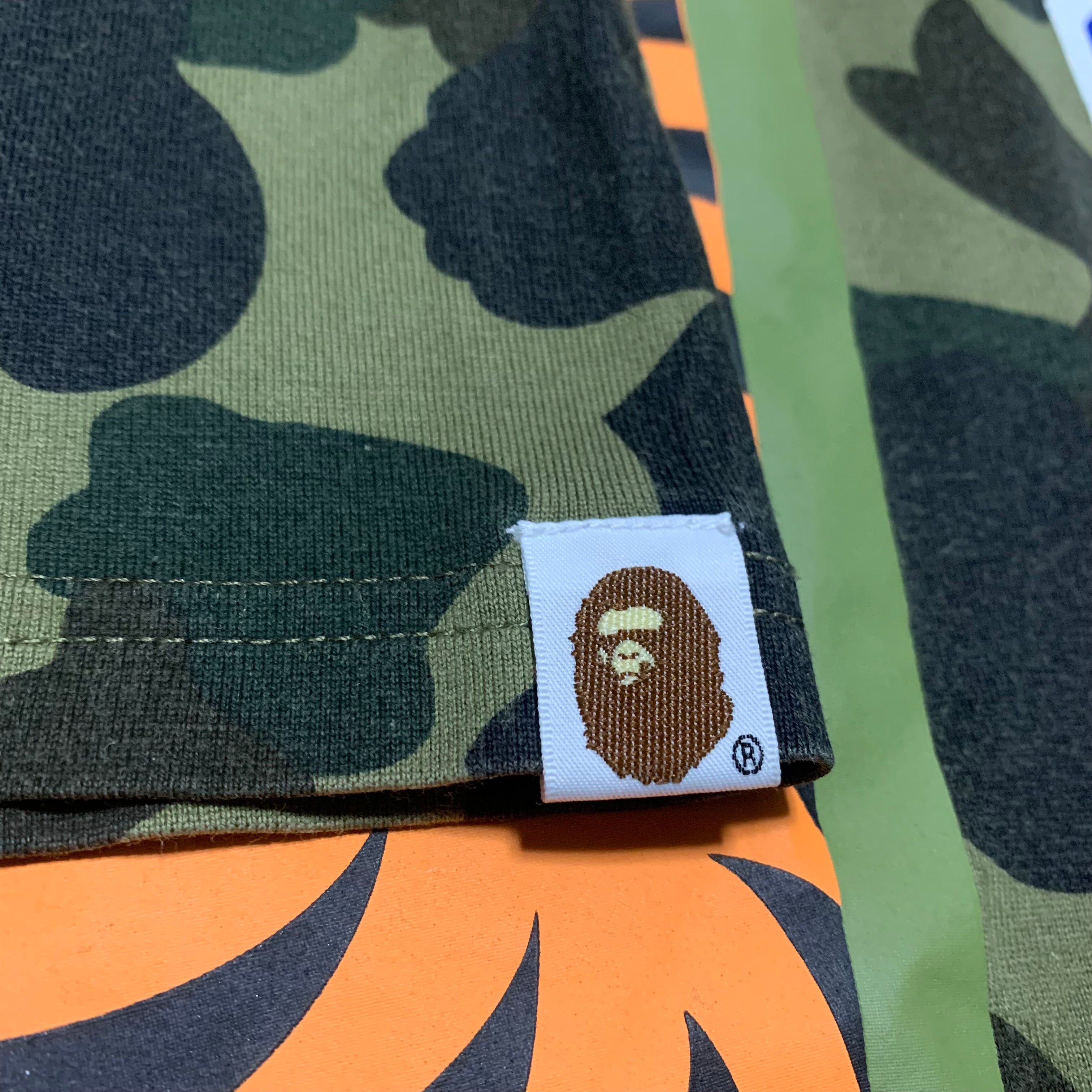 Bape Large Shark Green 1st Camo Tee A Bathing Ape