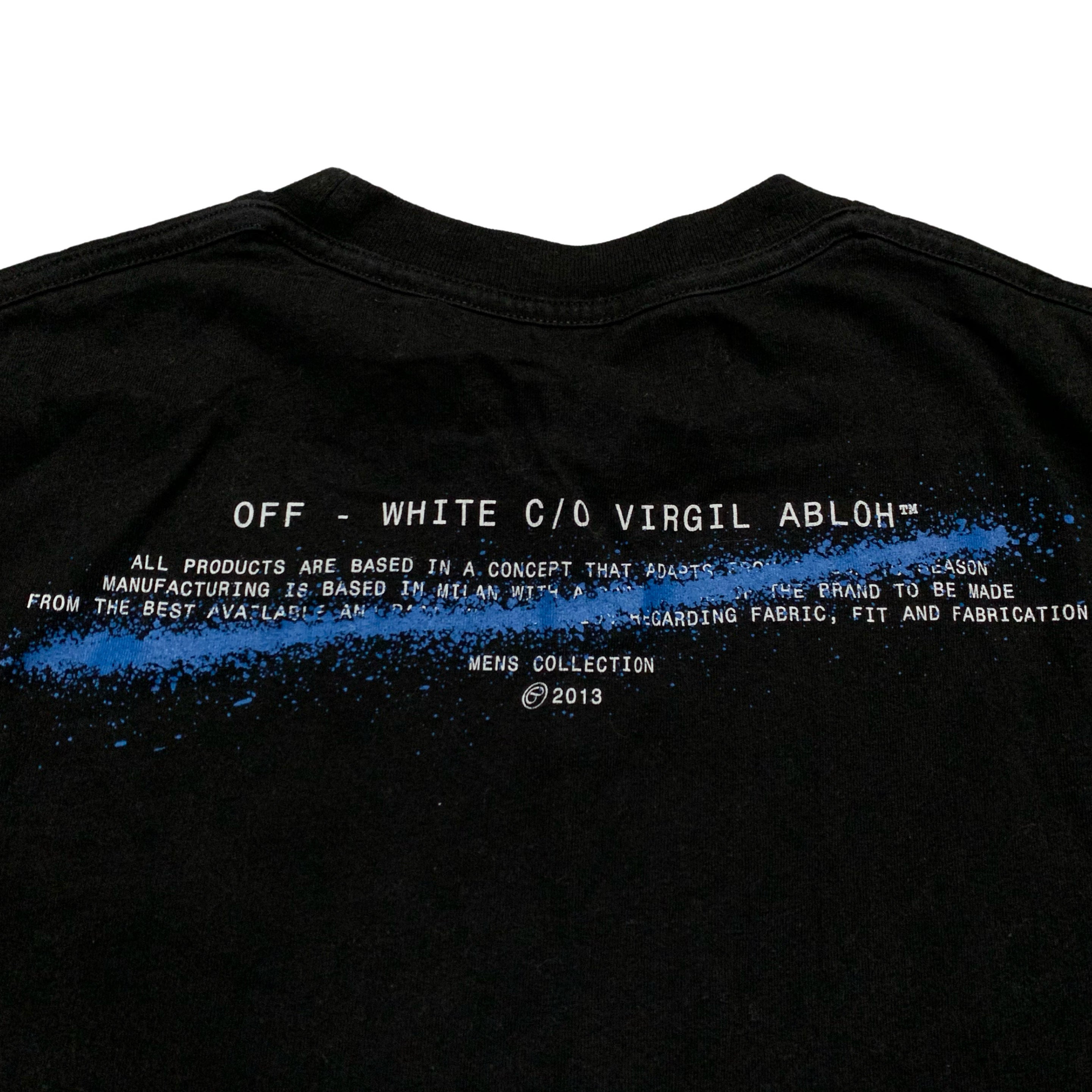 Off White Small Half Arrow Man Black Tee Virgil Abloh (OMAA027S20185010)