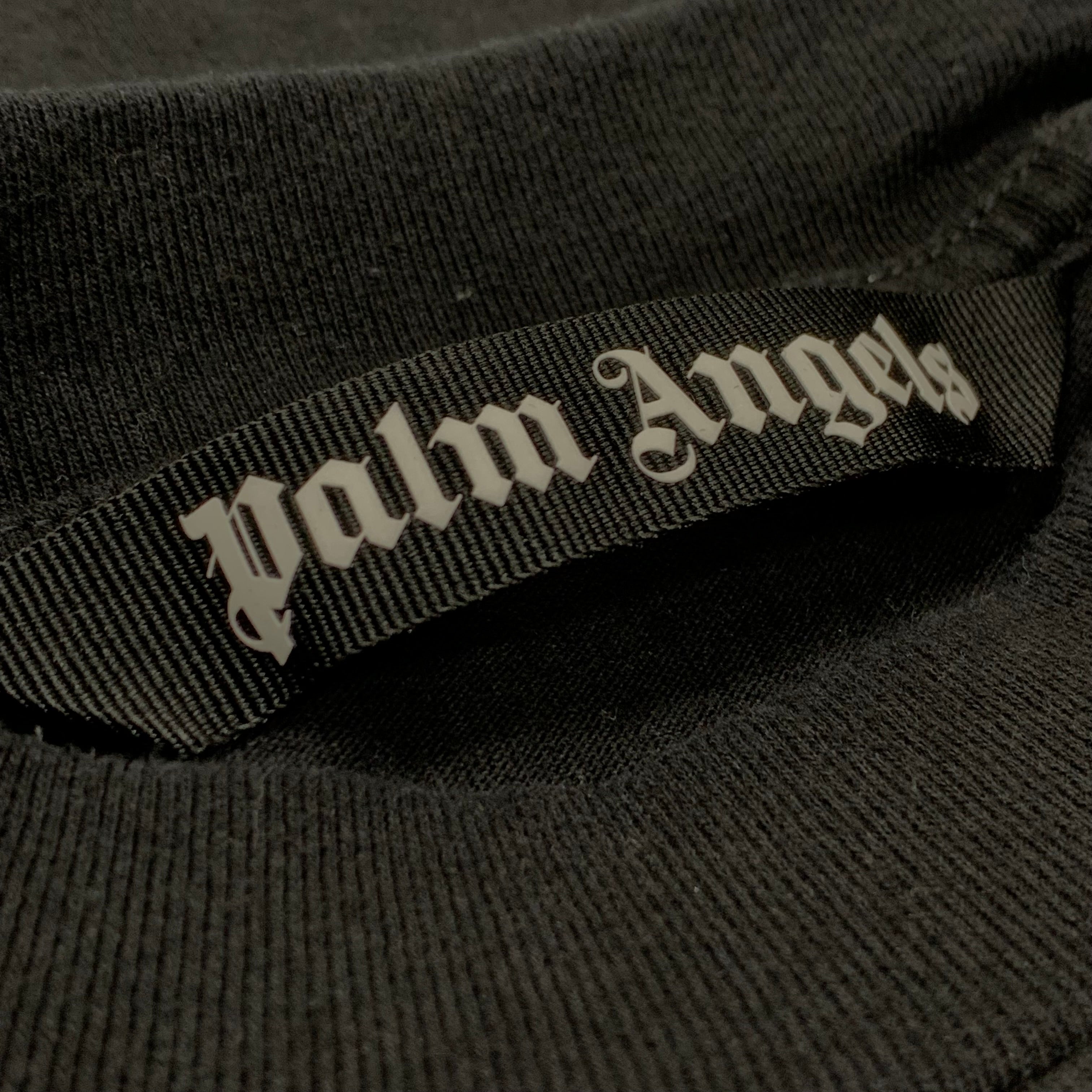 Palm Angels Small Tee New York Sprayed Black T-Shirt