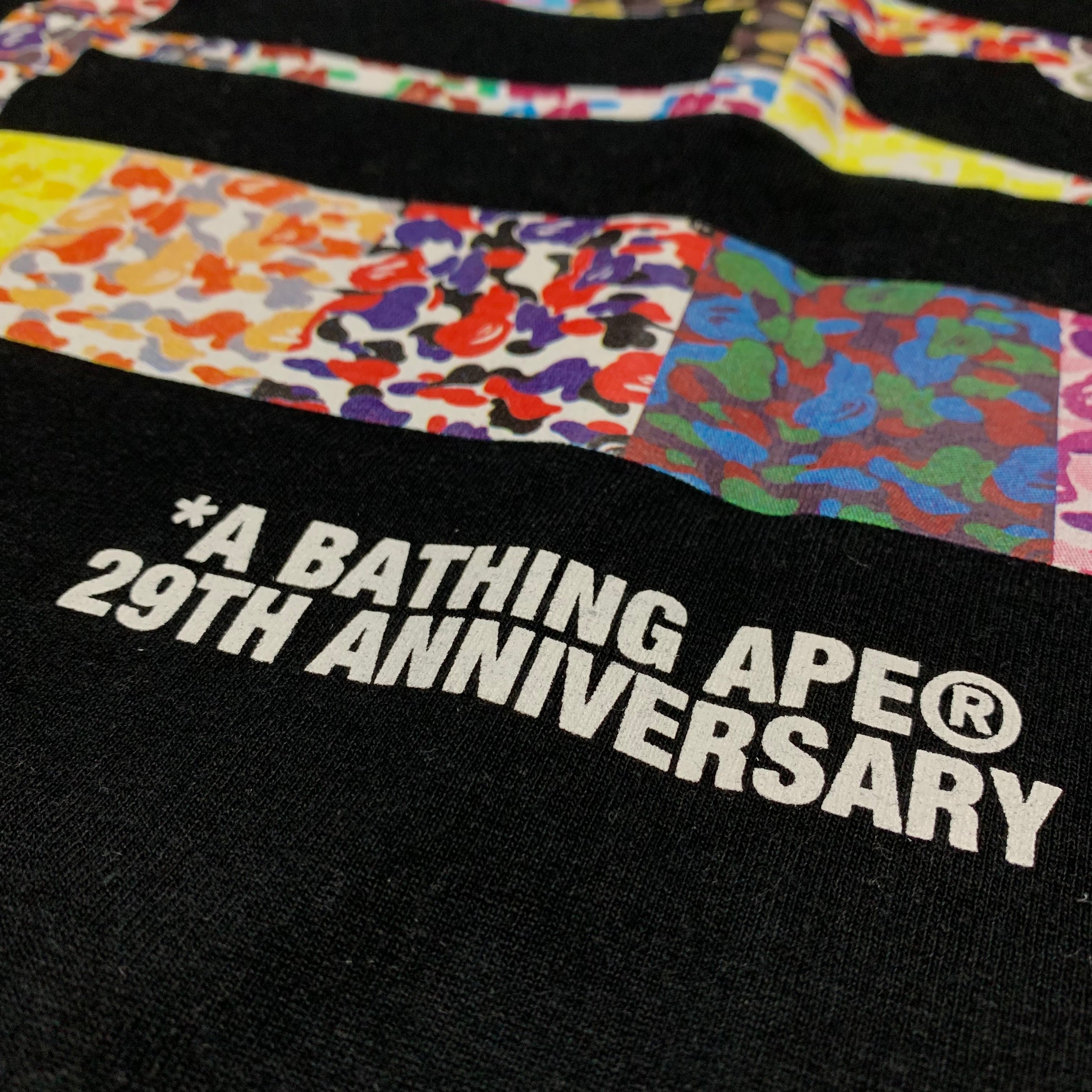 Bape XXL 29th Anniversary Camo Black Tee A Bathing Ape 2XL