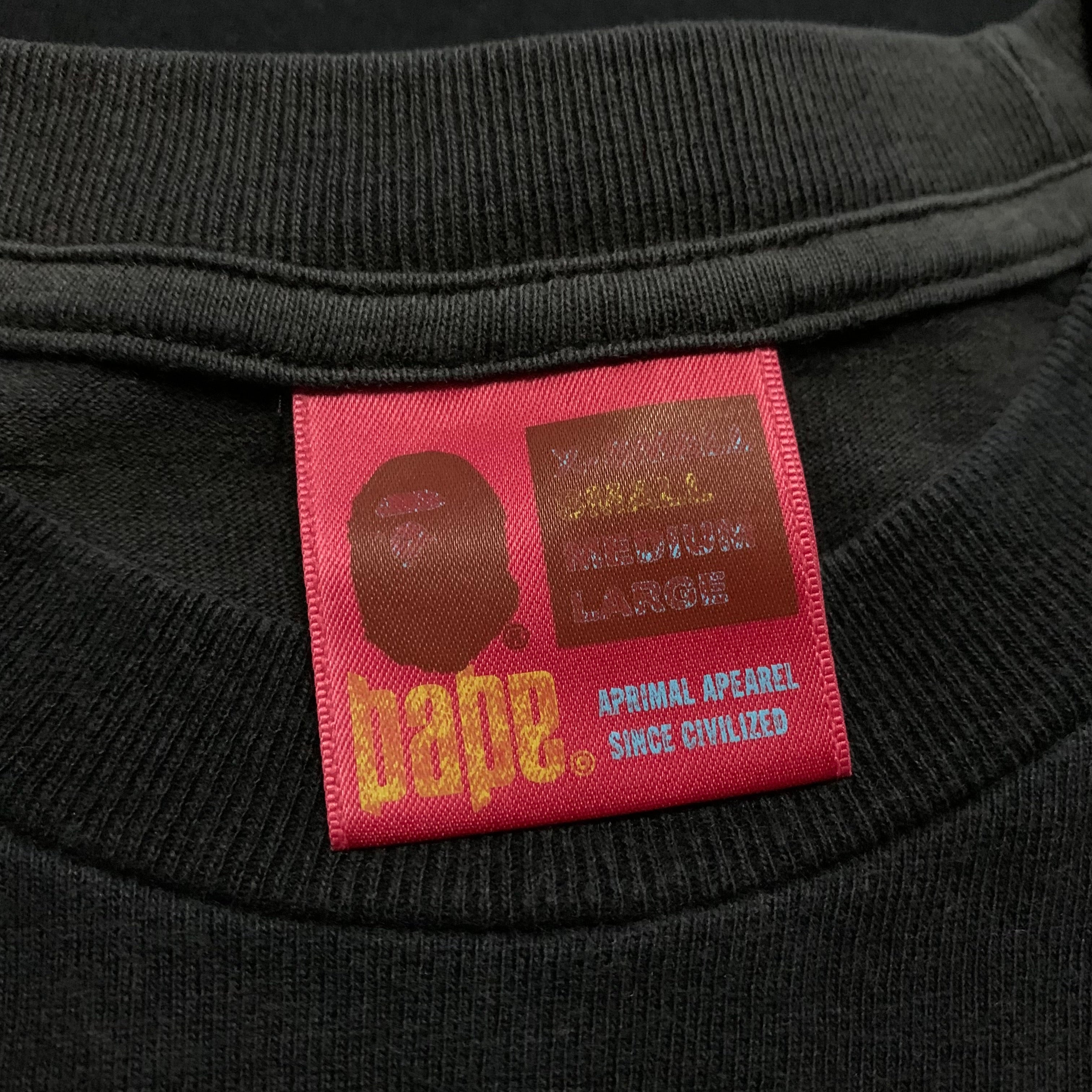 Bape Small Multi Graphic Black Tee A Bathing Ape 2005