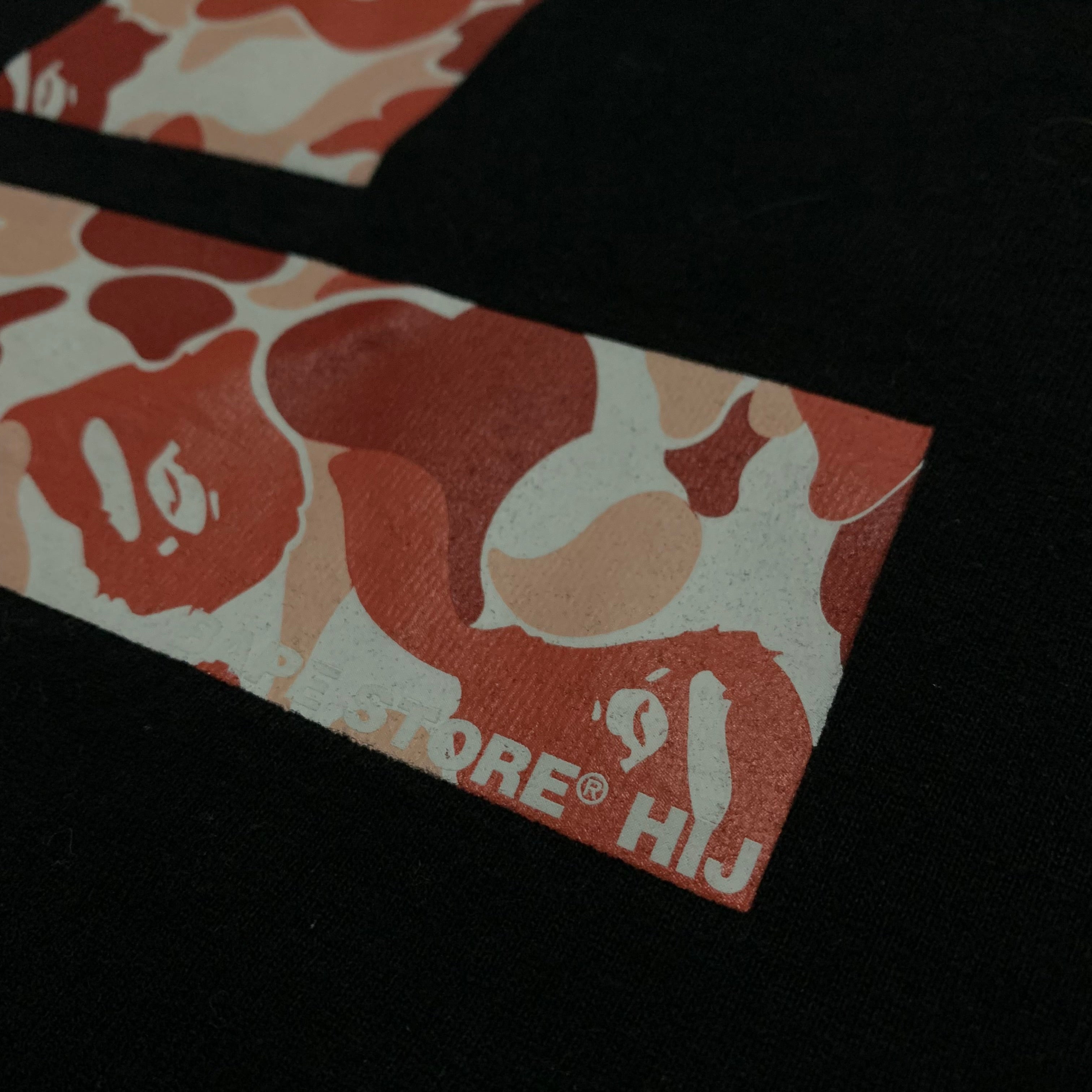 Bape Small Hiroshima City Camo Japan 7th Anniversary Black Tee A Bathing Ape