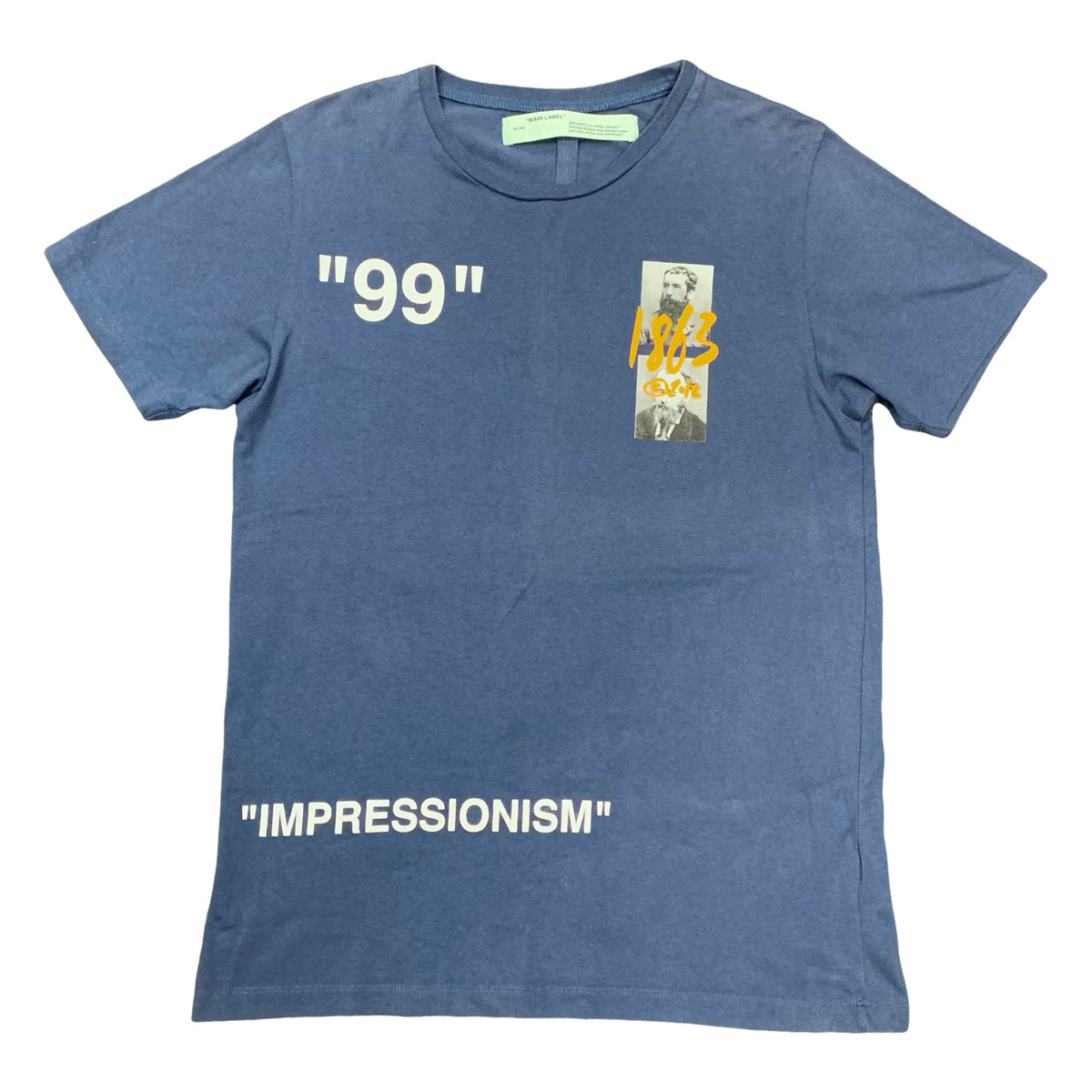 Off White Medium Tee Impressionism 1863 Blue T-Shirt Virgil Abloh