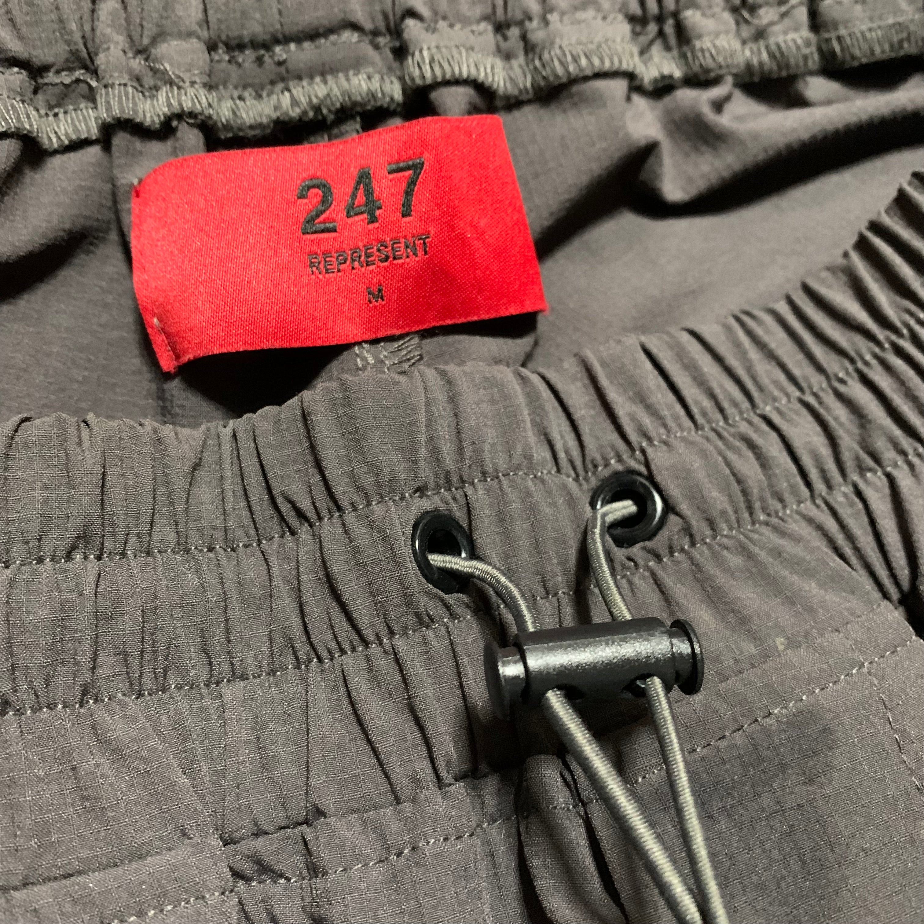 Represent Medium 247 Track Pants Bottoms Grey Zip Cargos