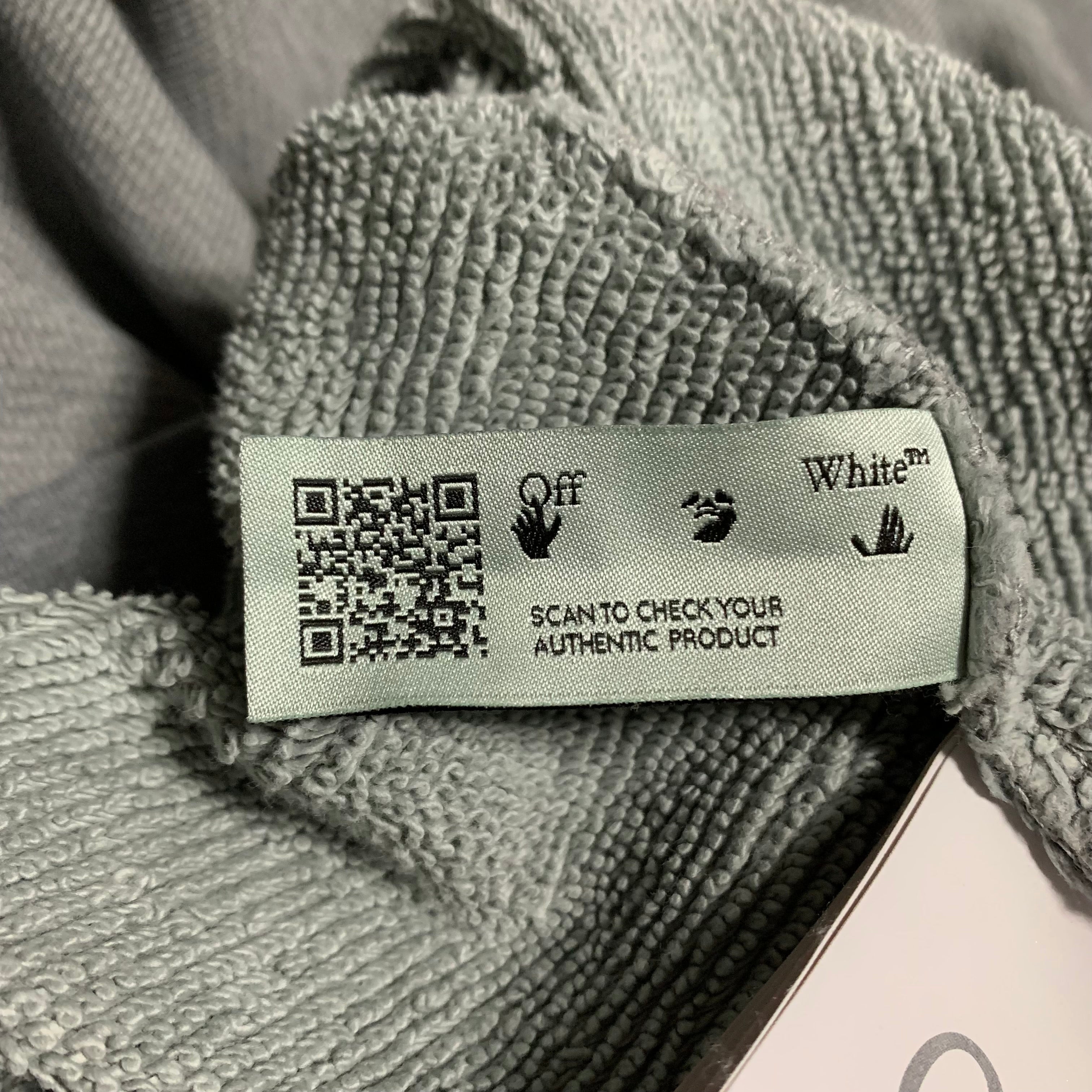 Off White XS Arrows Graphic Grey Sweatshirt Crewneck Virgil Abloh