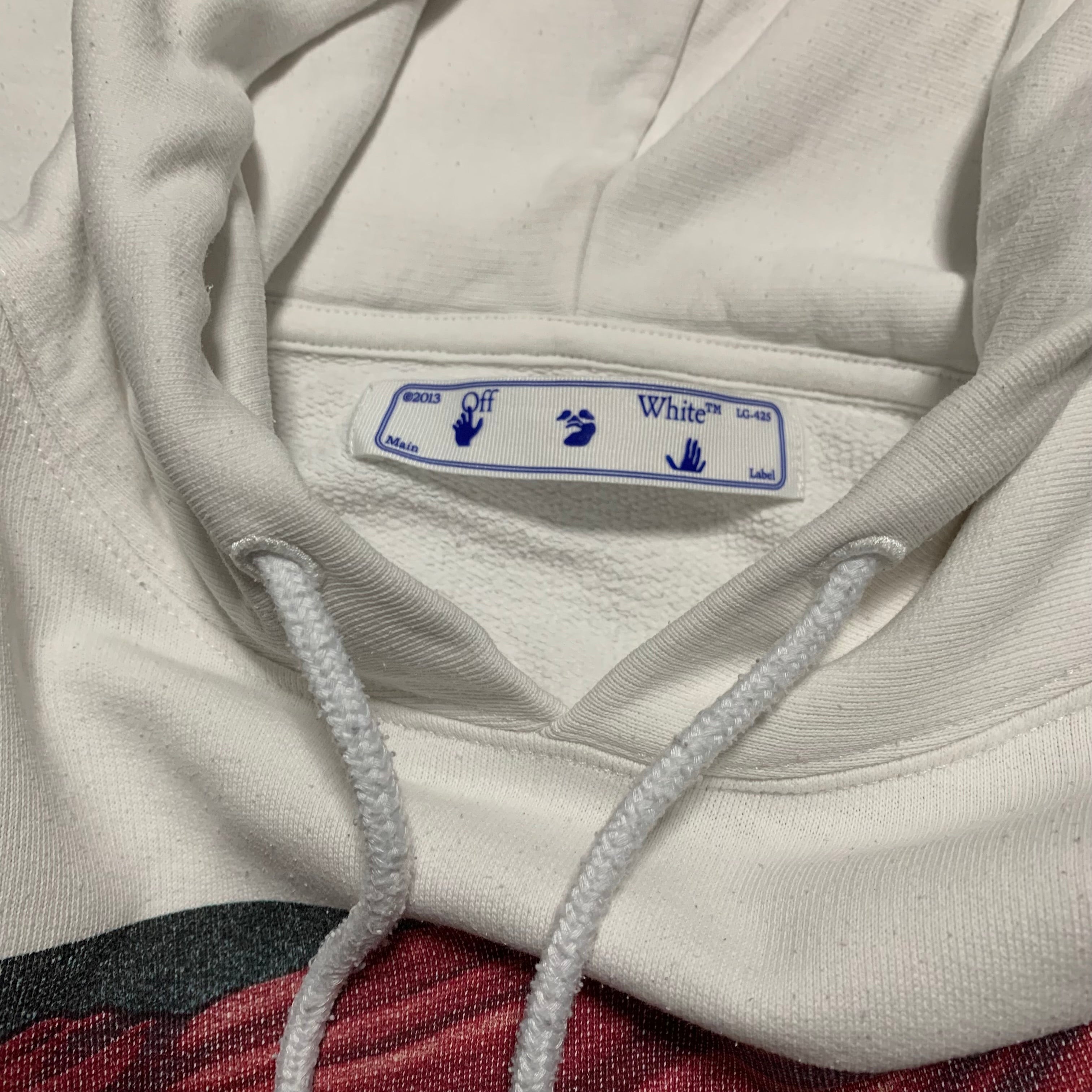 Off White Medium Caravaggio Arrows White Hoodie Virgil Abloh