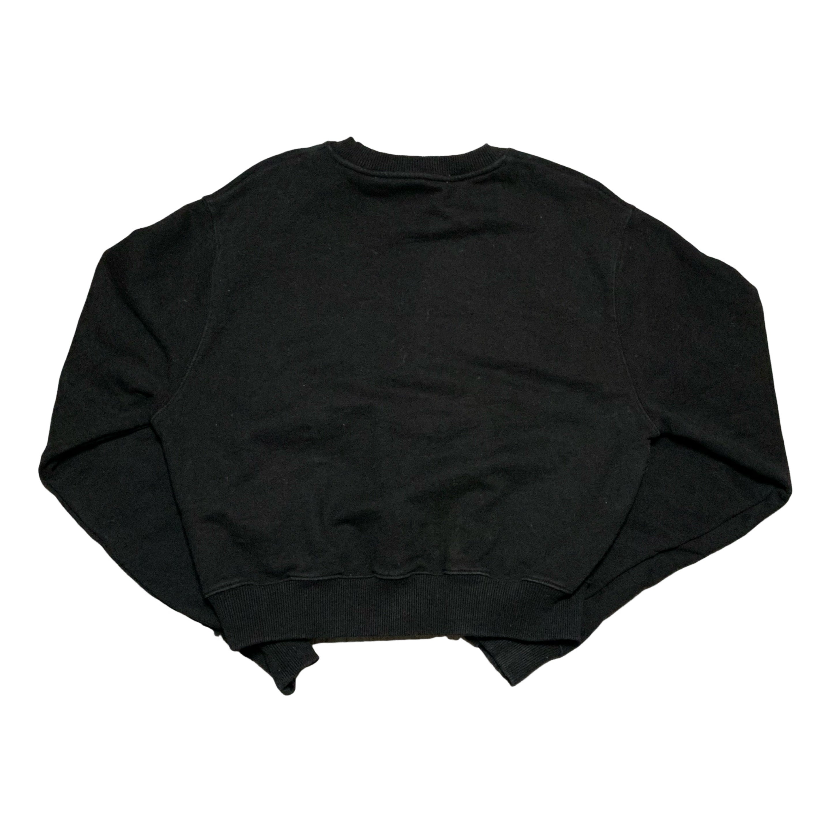 Off White XS Black Sweatshirt Crewneck Off Logo Short Vigil Abloh