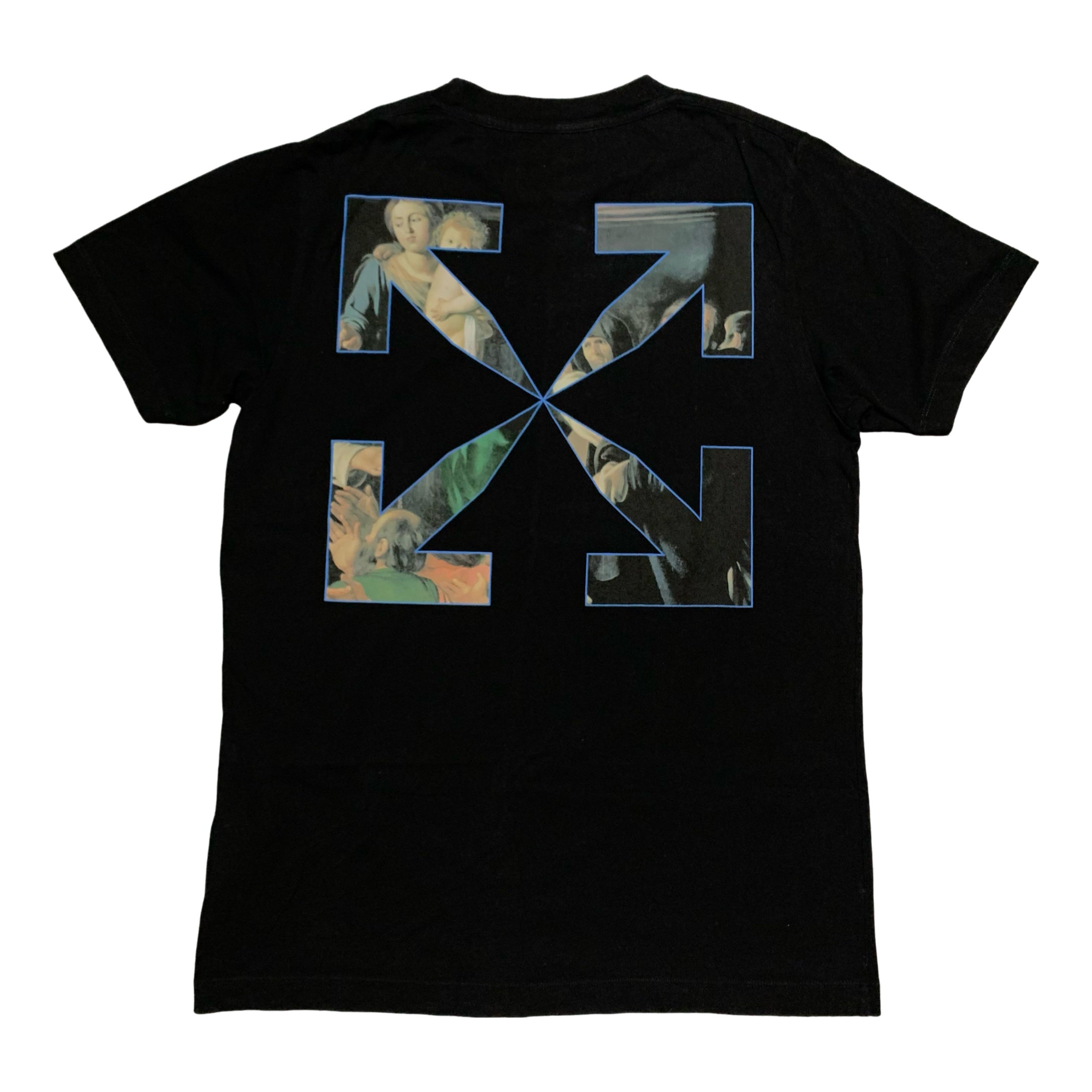 Off White Medium Caravaggio Graphic Arrows Black Tee Virgil Abloh
