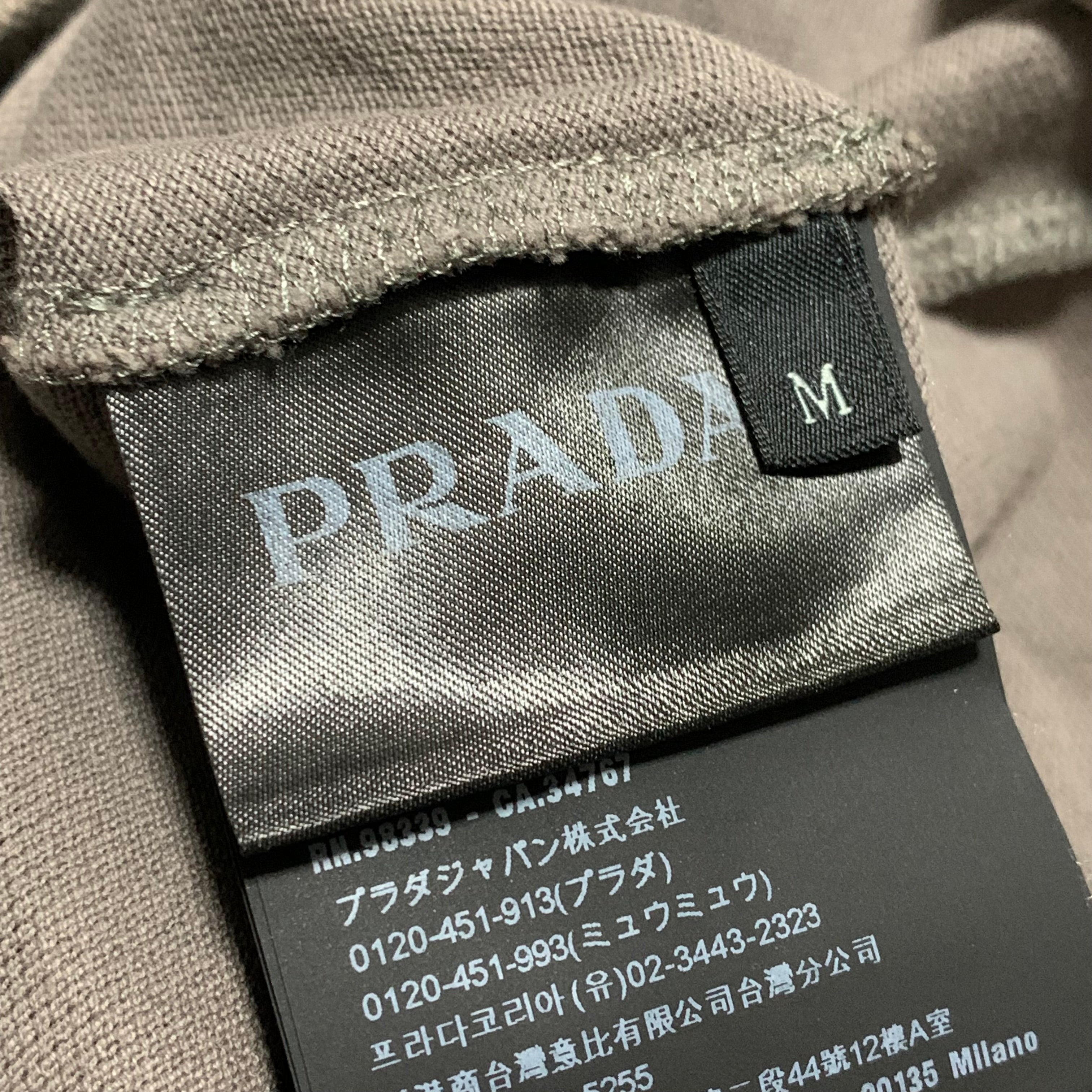 Prada Medium Grey Polo Shirt Shirt Sleeve Top