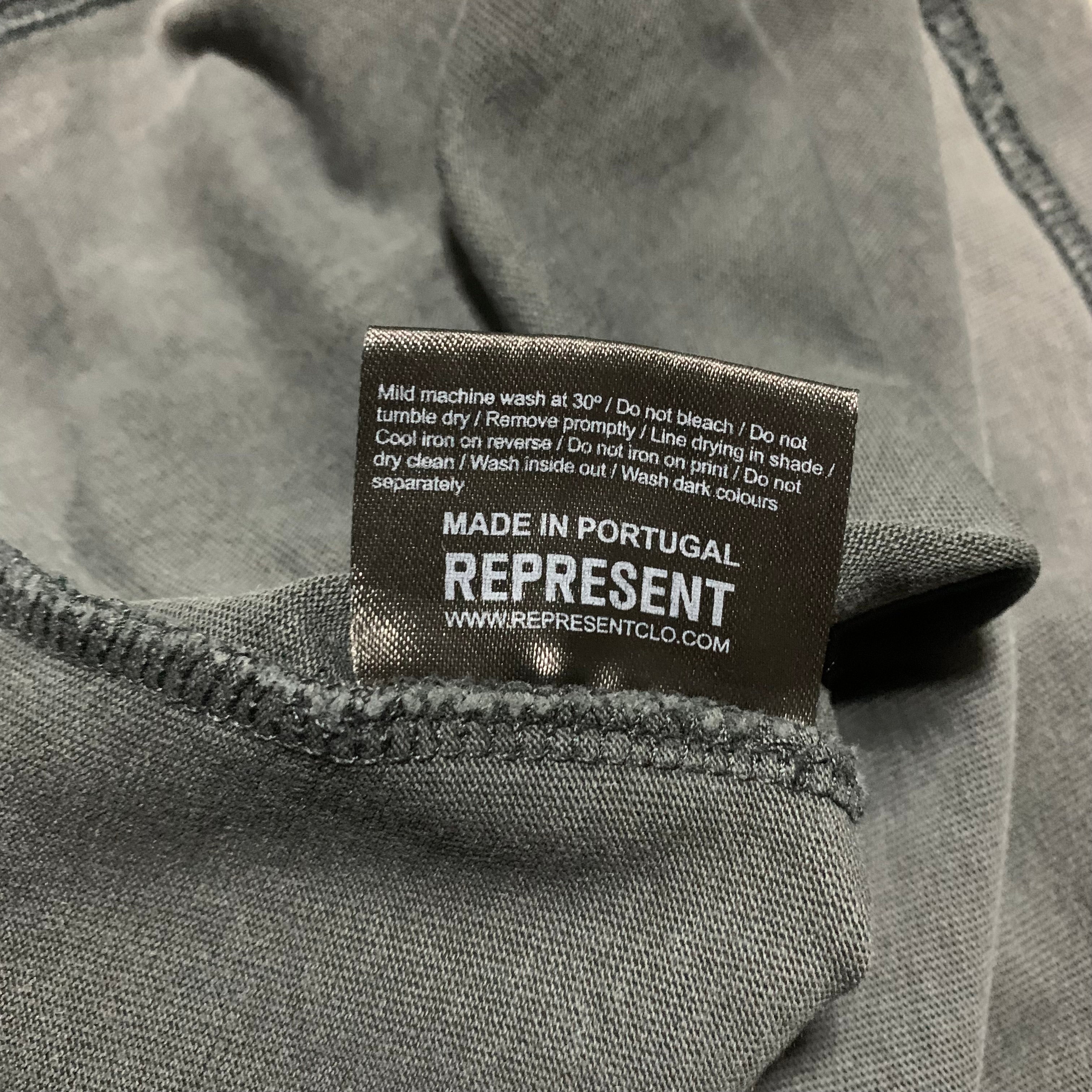 Represent Small Owners Club Vintage Grey Tee Pink