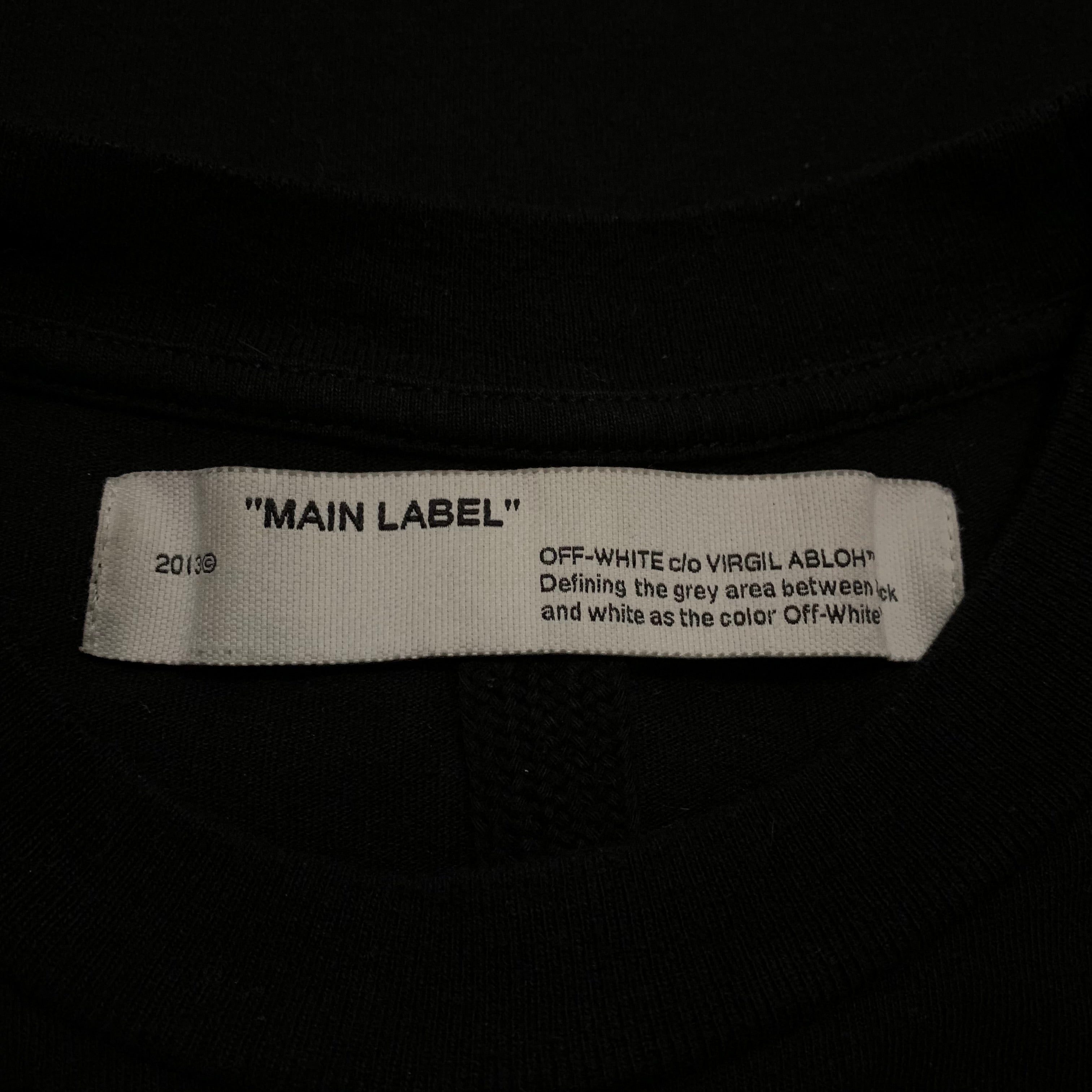 Off White Small Arrows Embroidered Black Tee Virgil Abloh 2018
