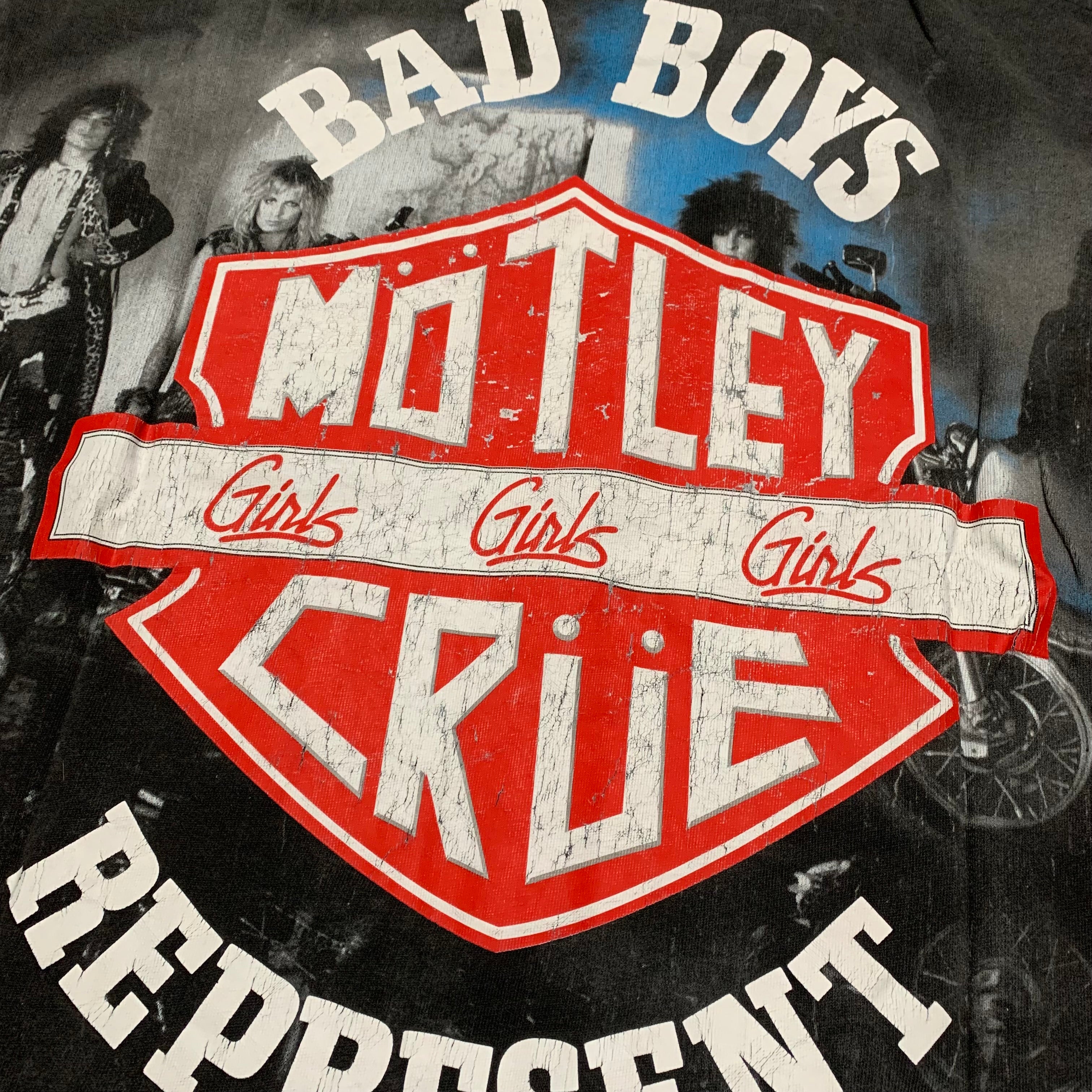 Represent XXS Motley Crue Bad Boys Vintage Grey Tee