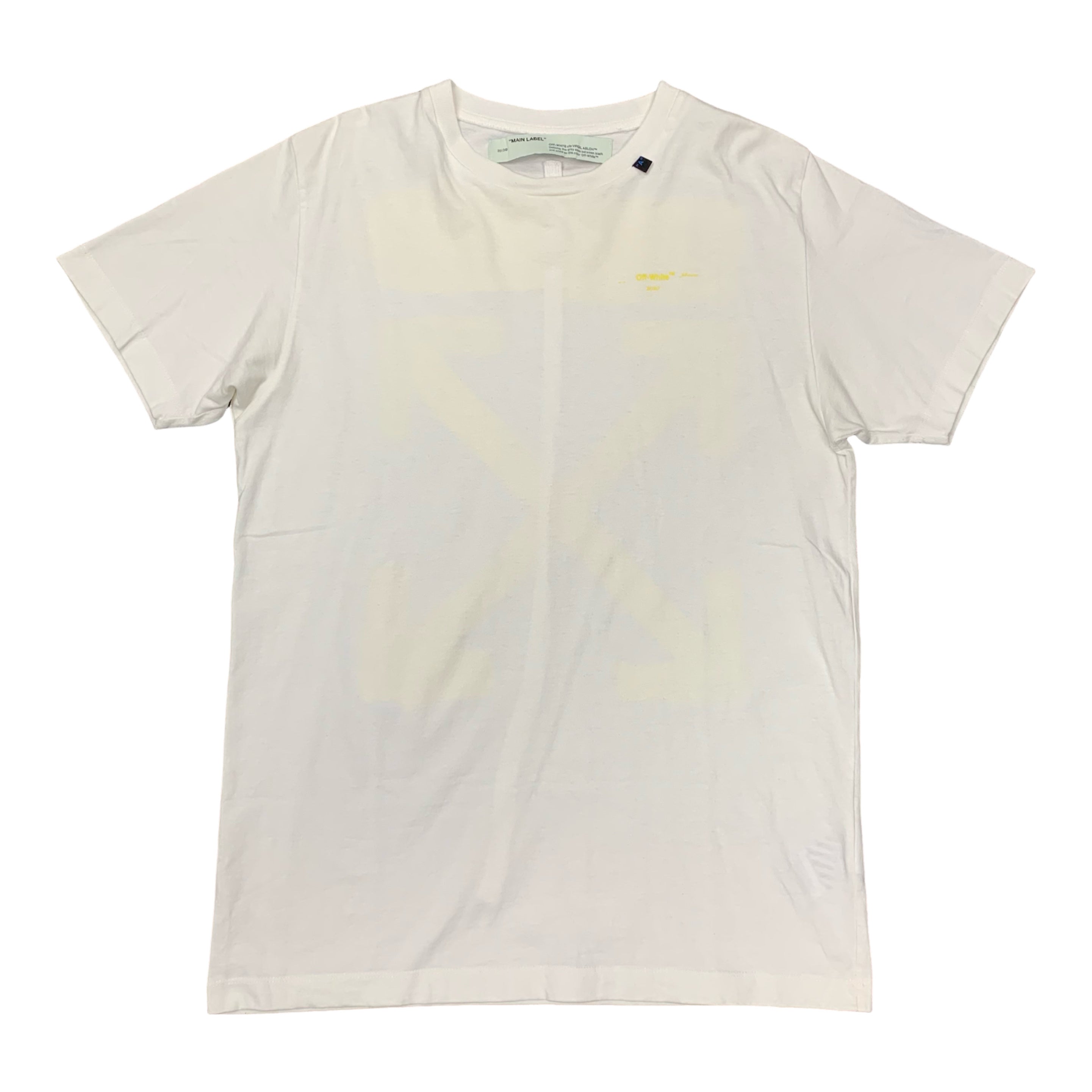 Off White Large Tee Acrylic Arrows White T-Shirt Virgil Abloh