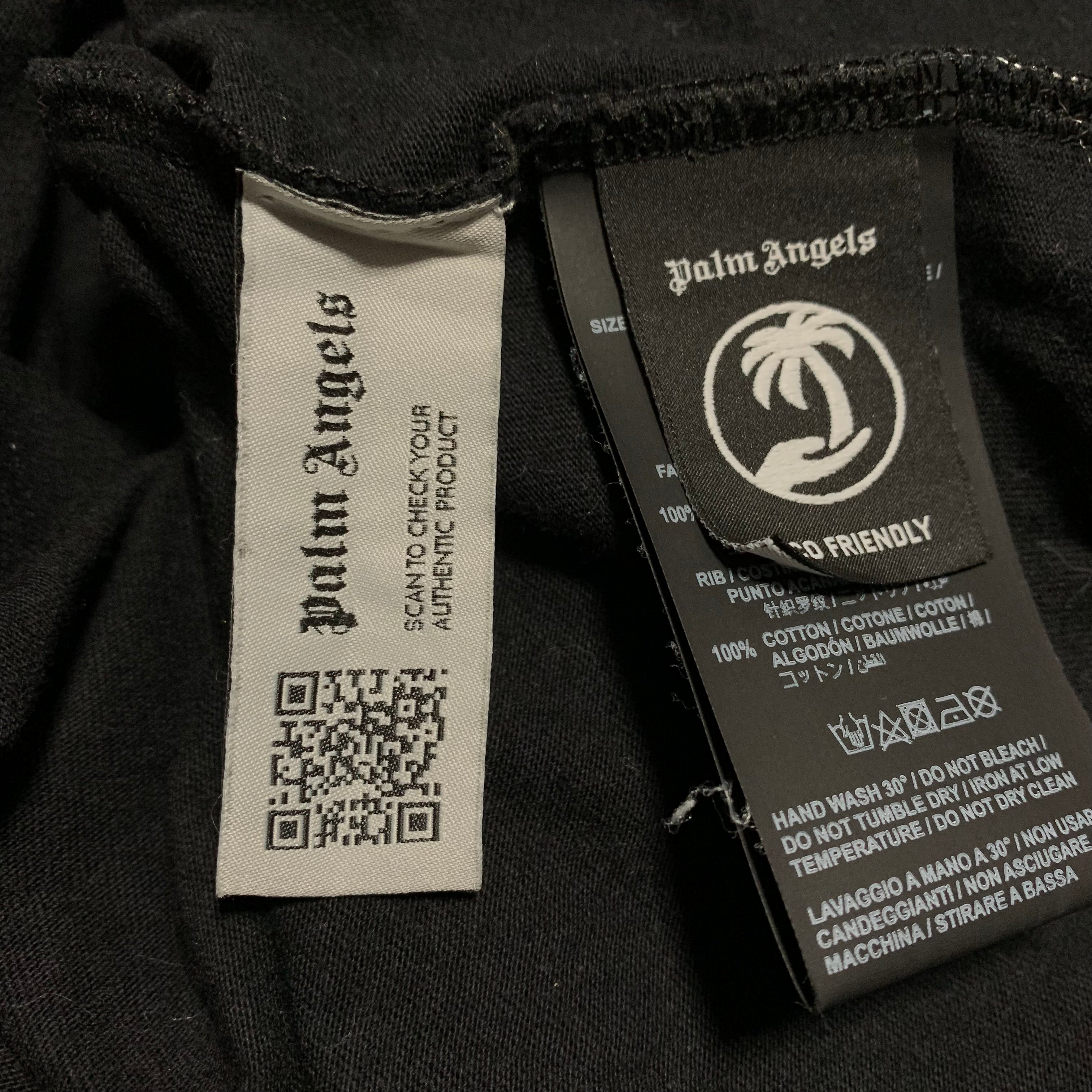 Palm Angels Medium Sprayed Star Black Tee Graffiti