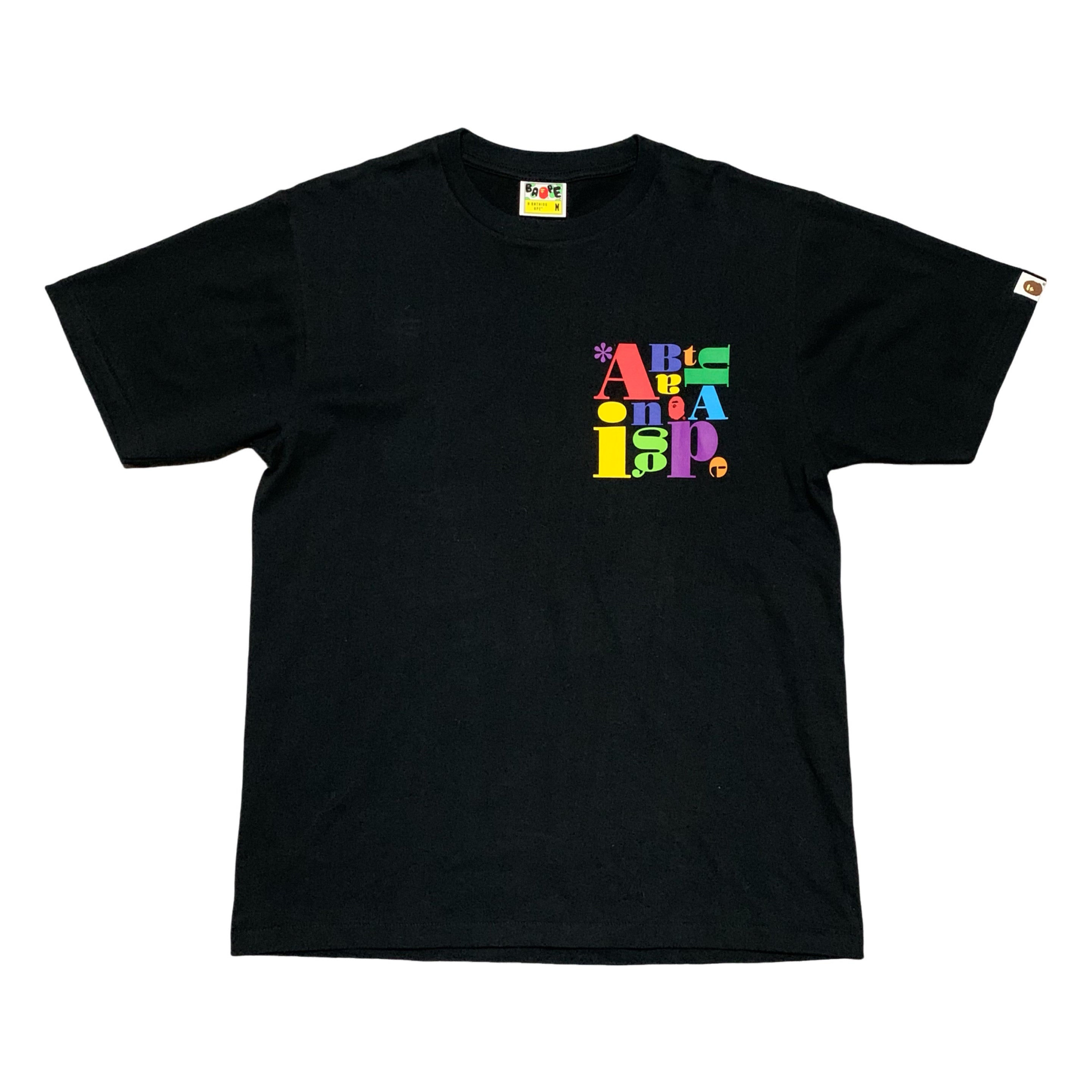 Bape Medium Colourful Graphic Black Tee A Bathing Ape