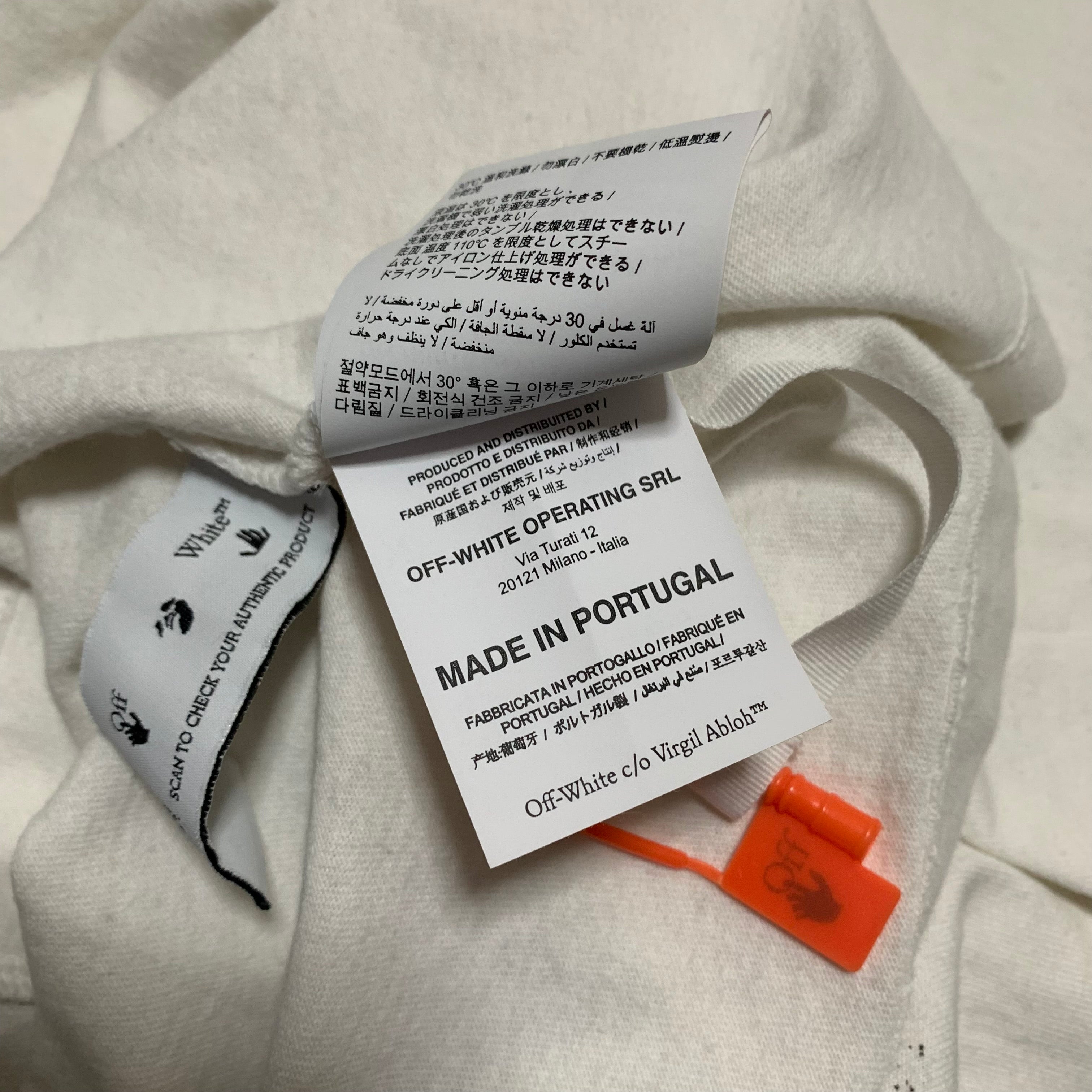 Off White Medium Graffiti Arrows White Tee Virgil Abloh