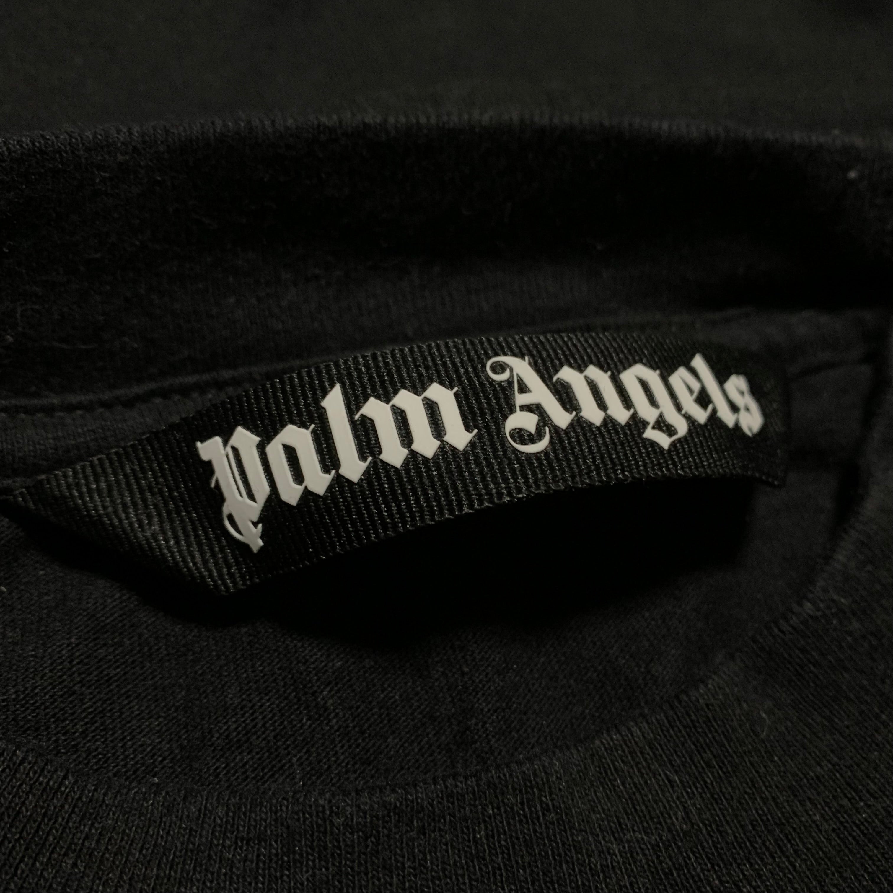 Palm Angels Medium Milano Sprayed Black Tee