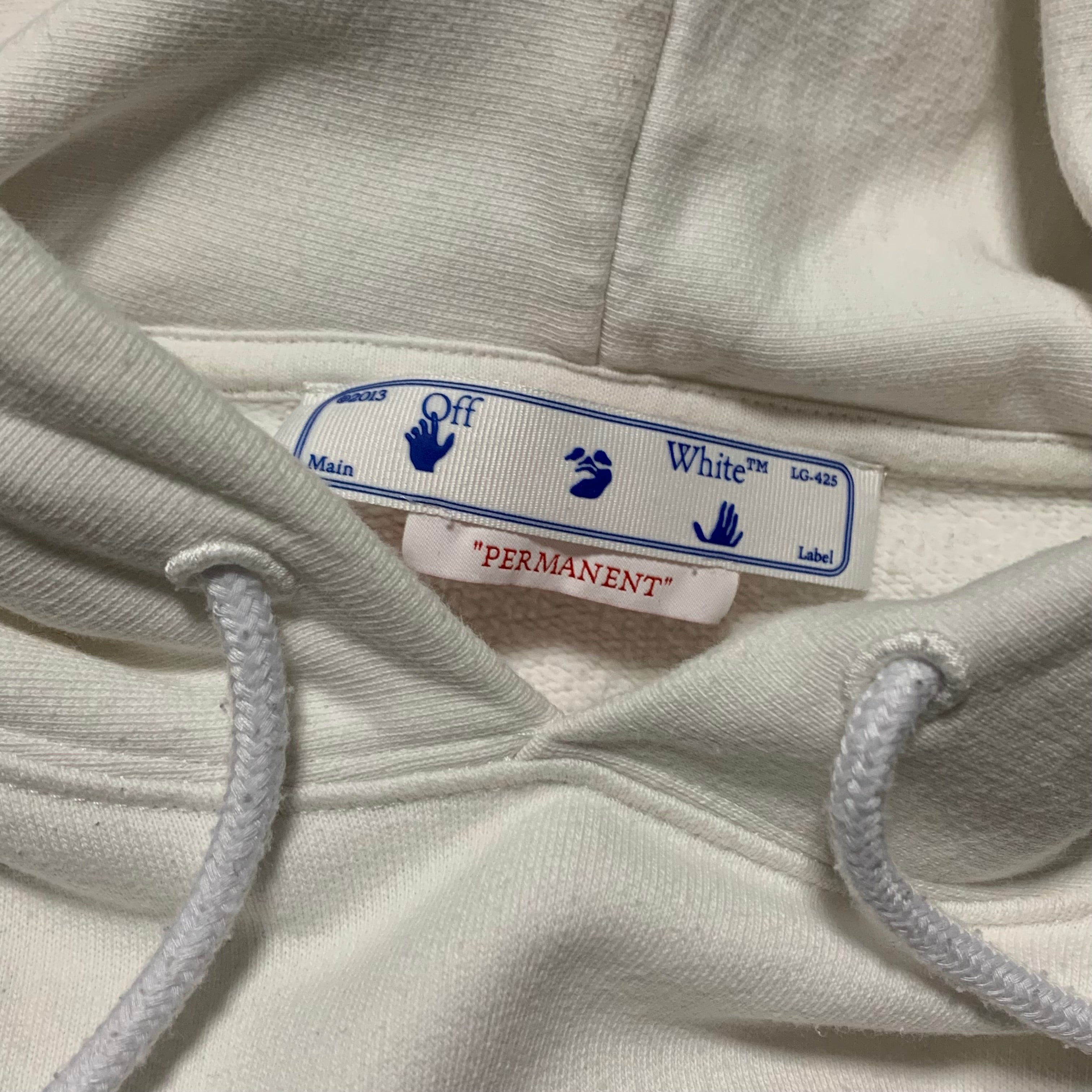 Off White Large Mona Lisa White Hoodie Virgil Abloh