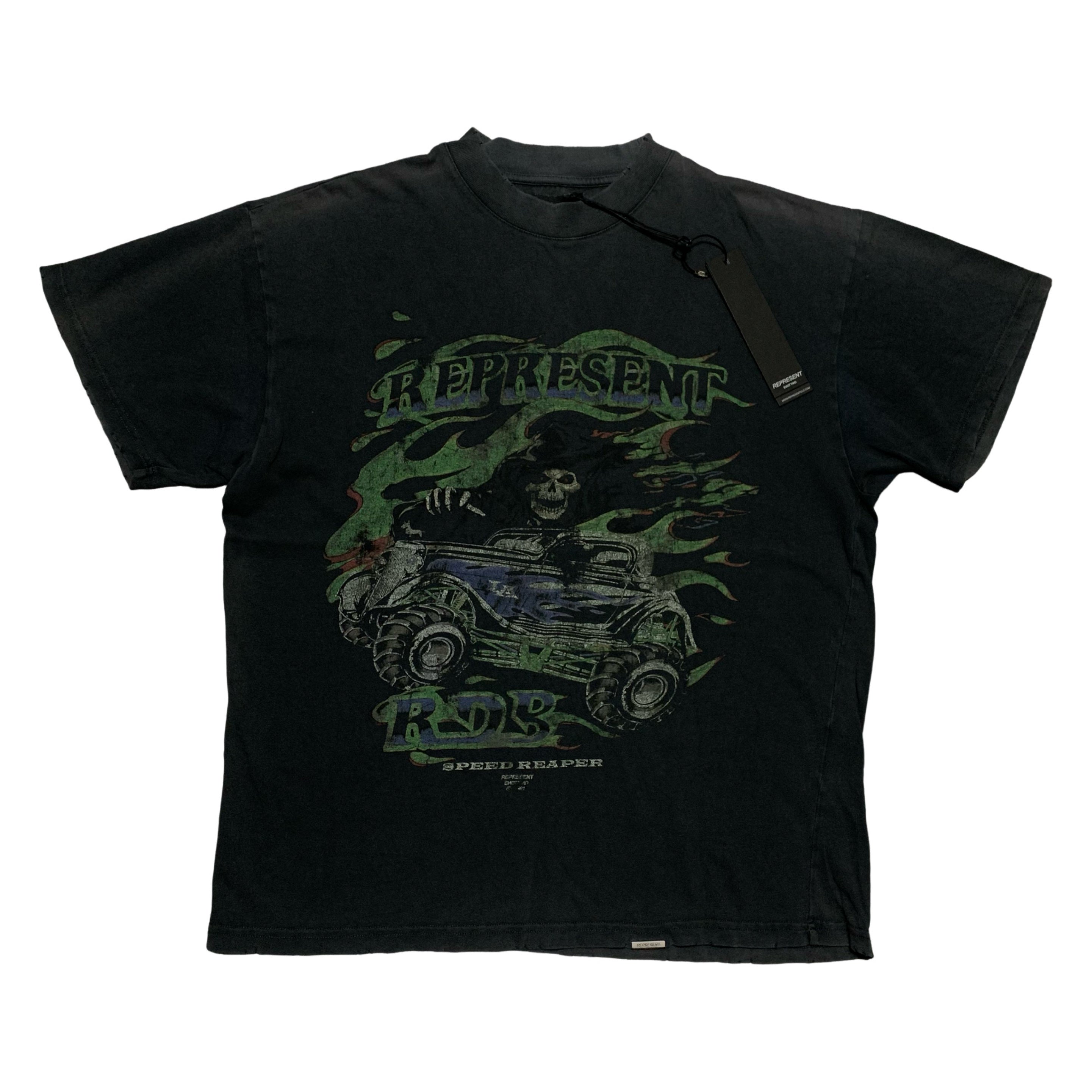 Represent Small Speed Reaper Vintage Black Tee RDB