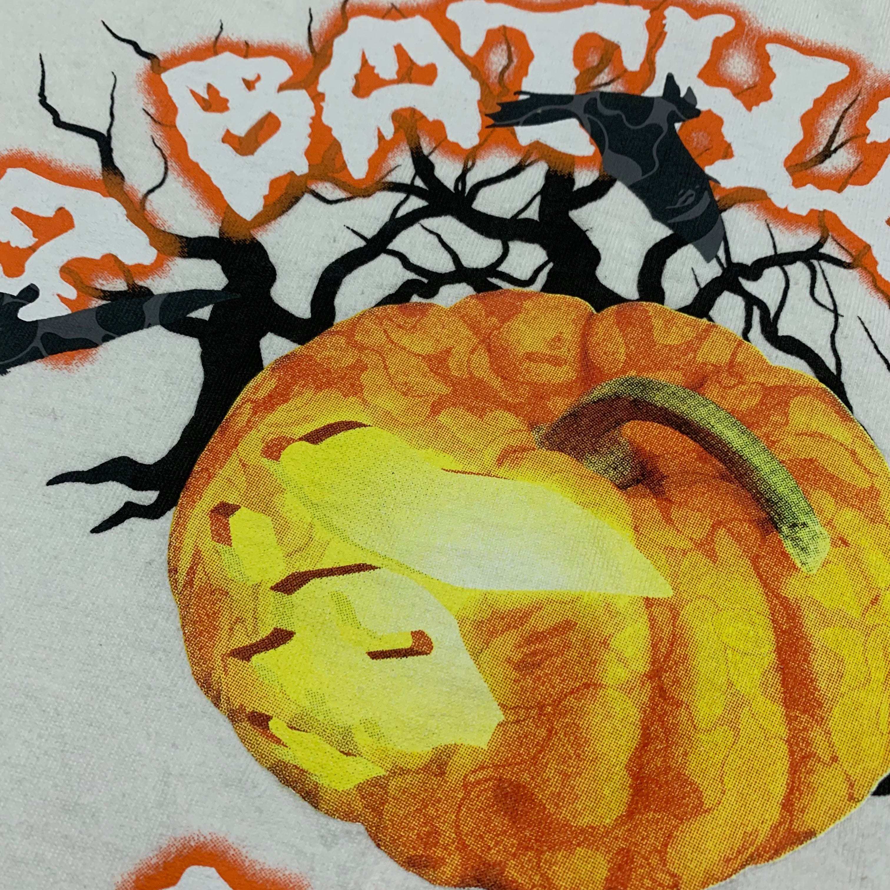 Bape Large Jack O' Lantern College White Tee Halloween 2022
