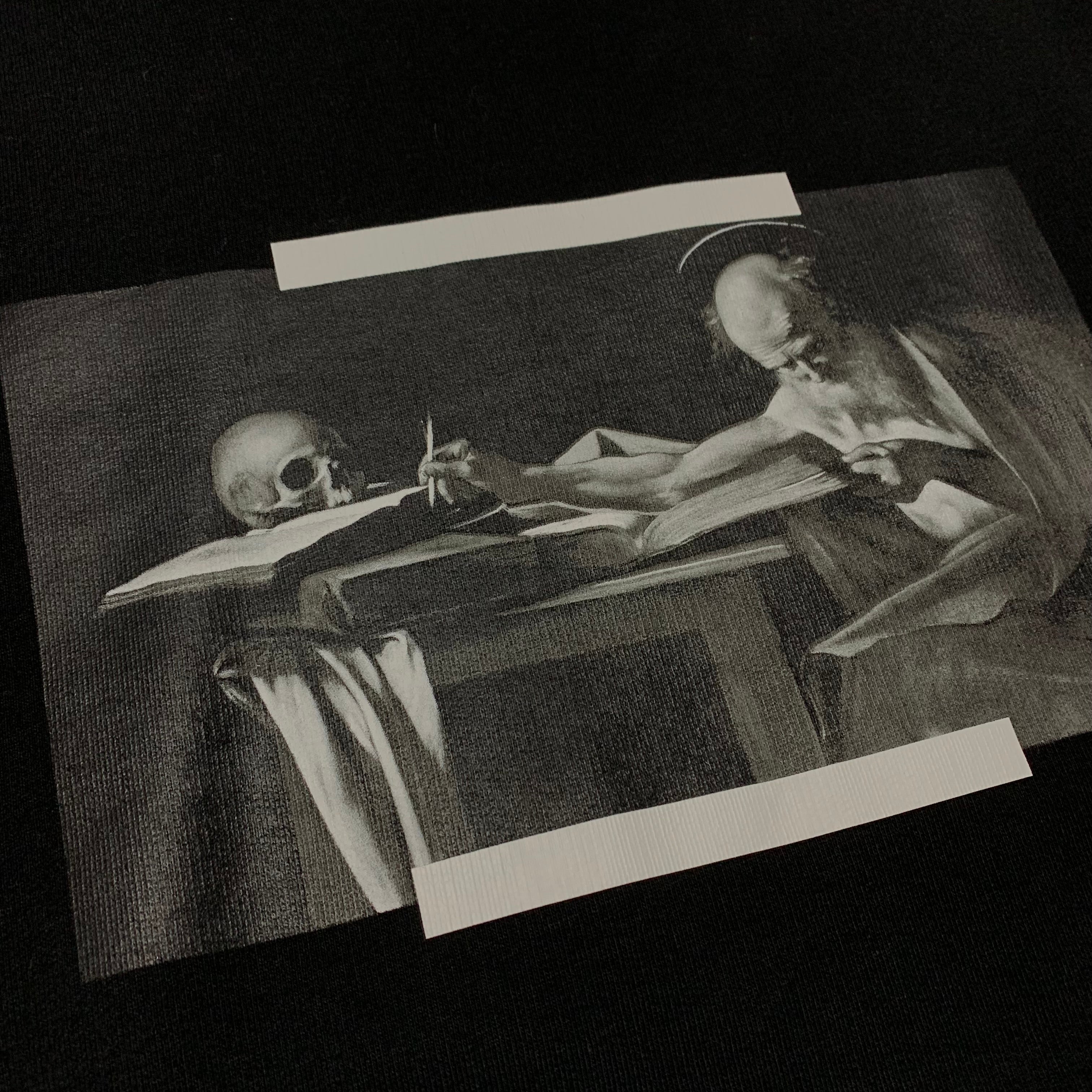 Off White Medium Caravaggio Graphic Black Sweatshirt Crewneck Virgil Abloh