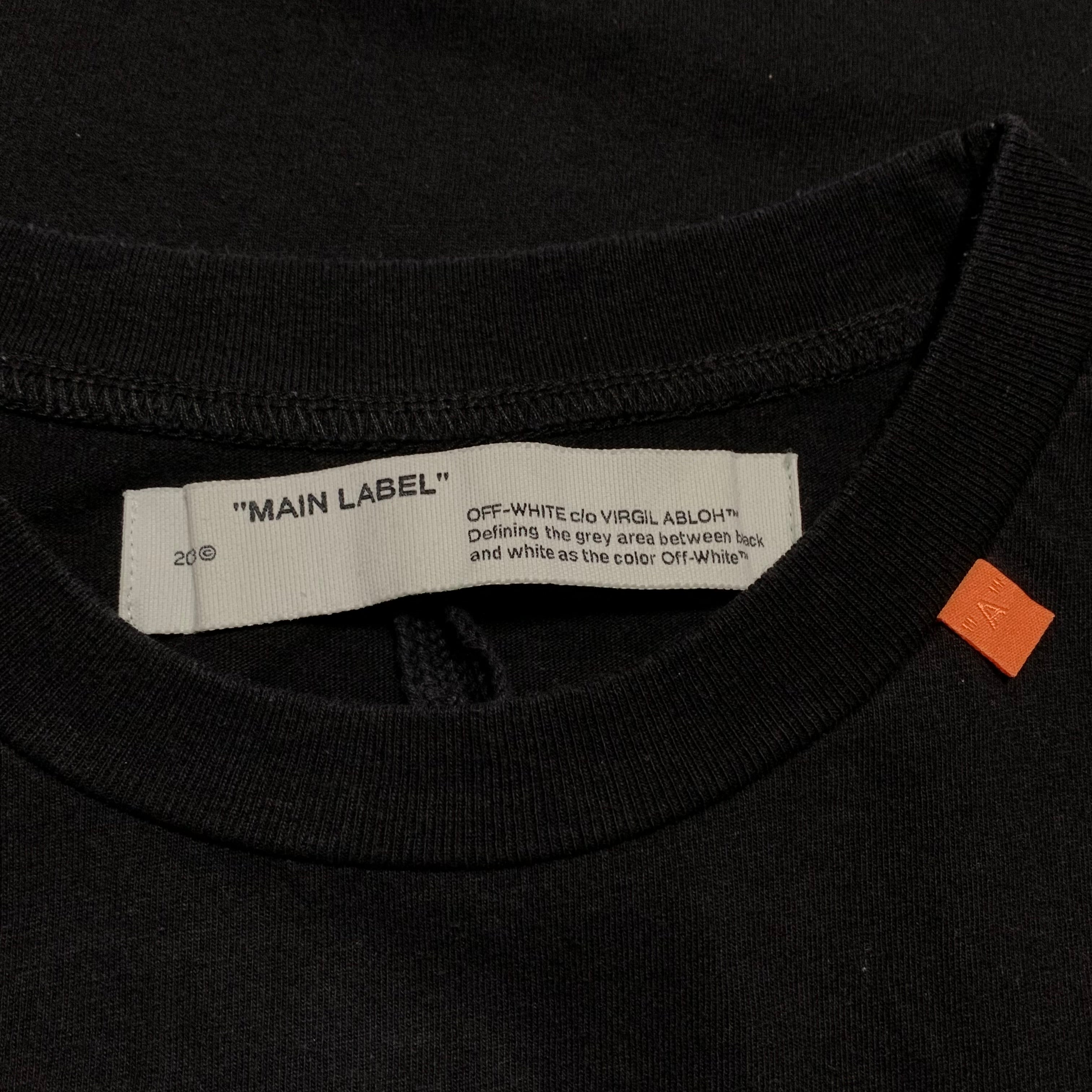 Off White Small Golden Ratio Arrows Black Tee Virgil Abloh