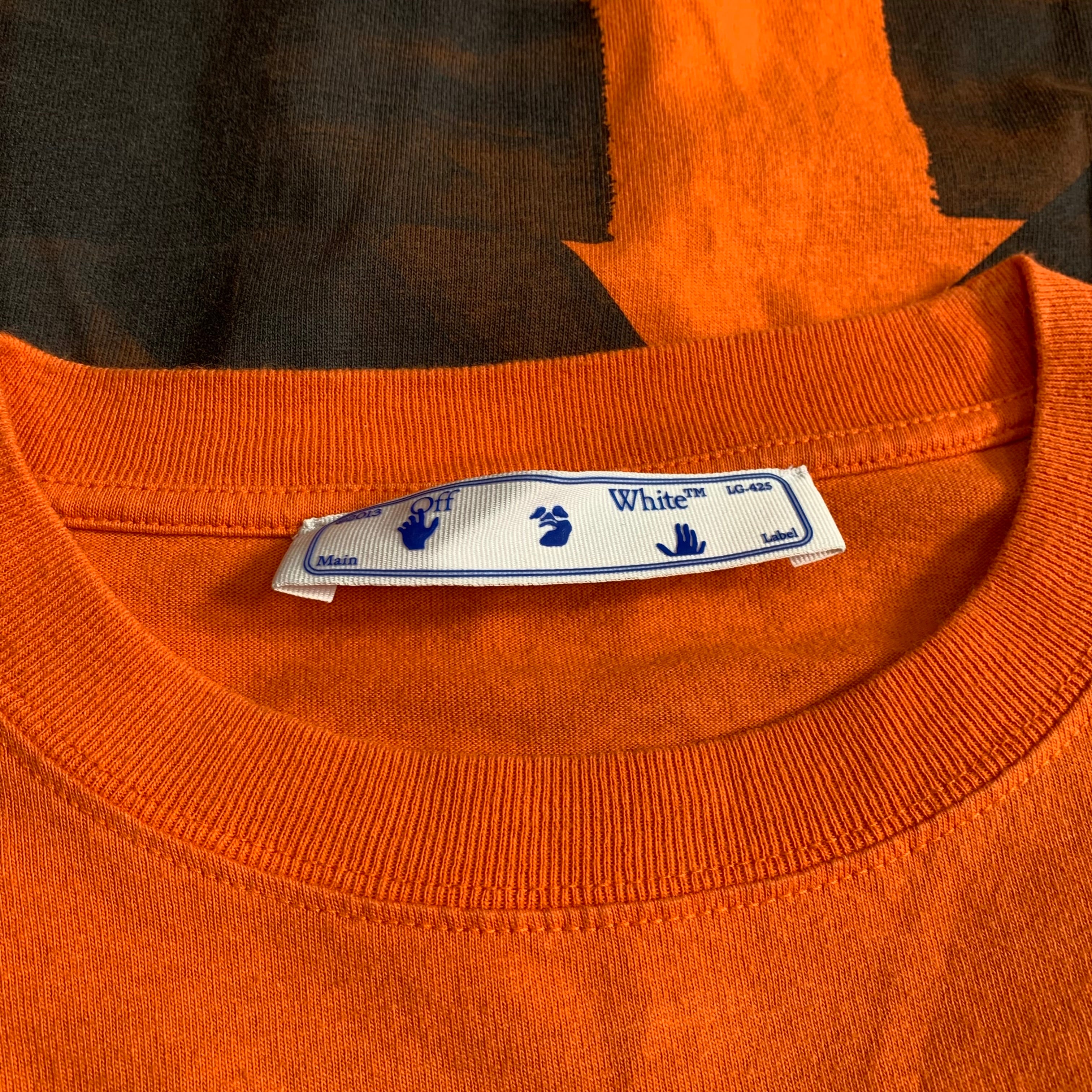 Off White XL Tee Marker Arrows Orange T-Shirt Virgil Abloh