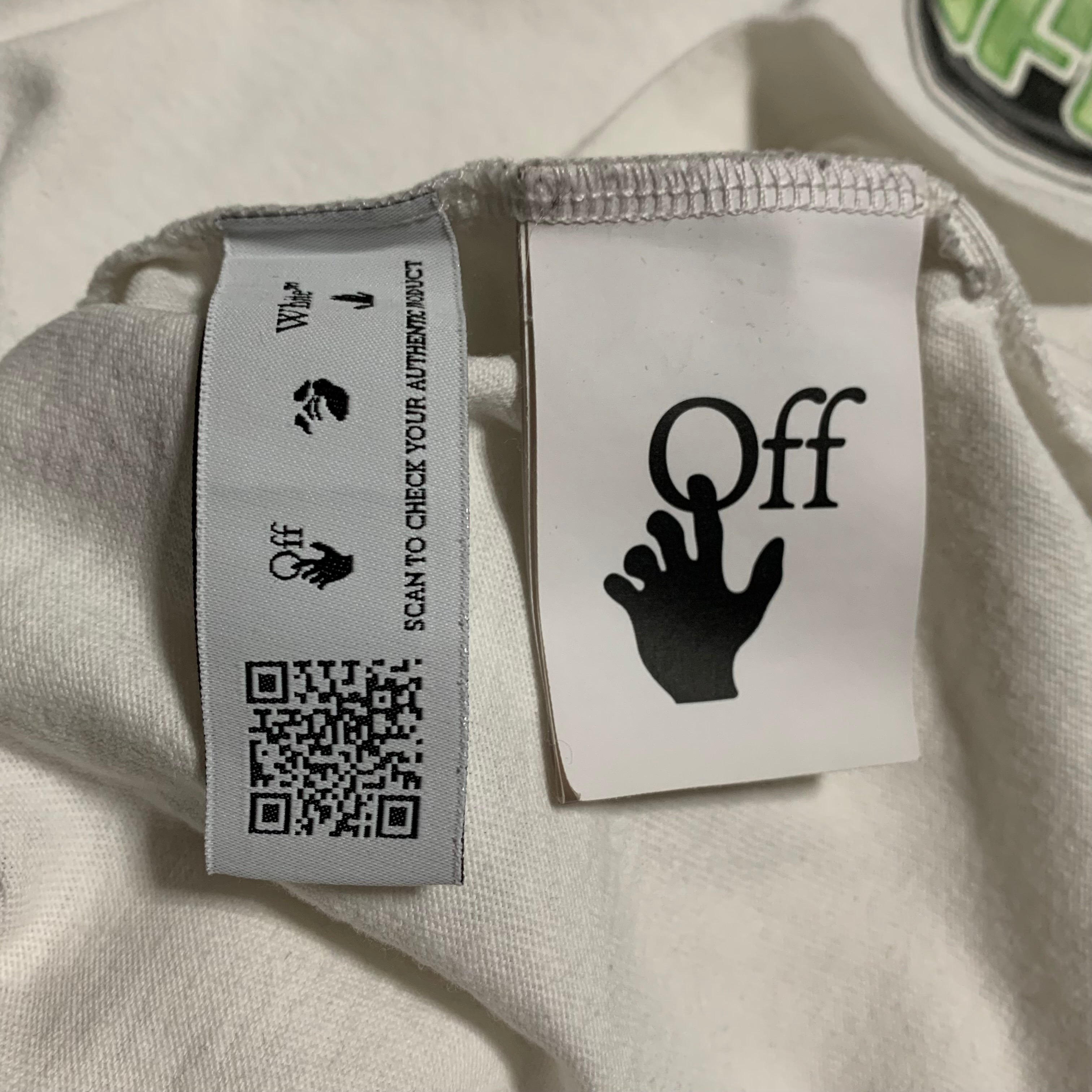 Off White Small Weed Graphic White Tee Virgil Abloh