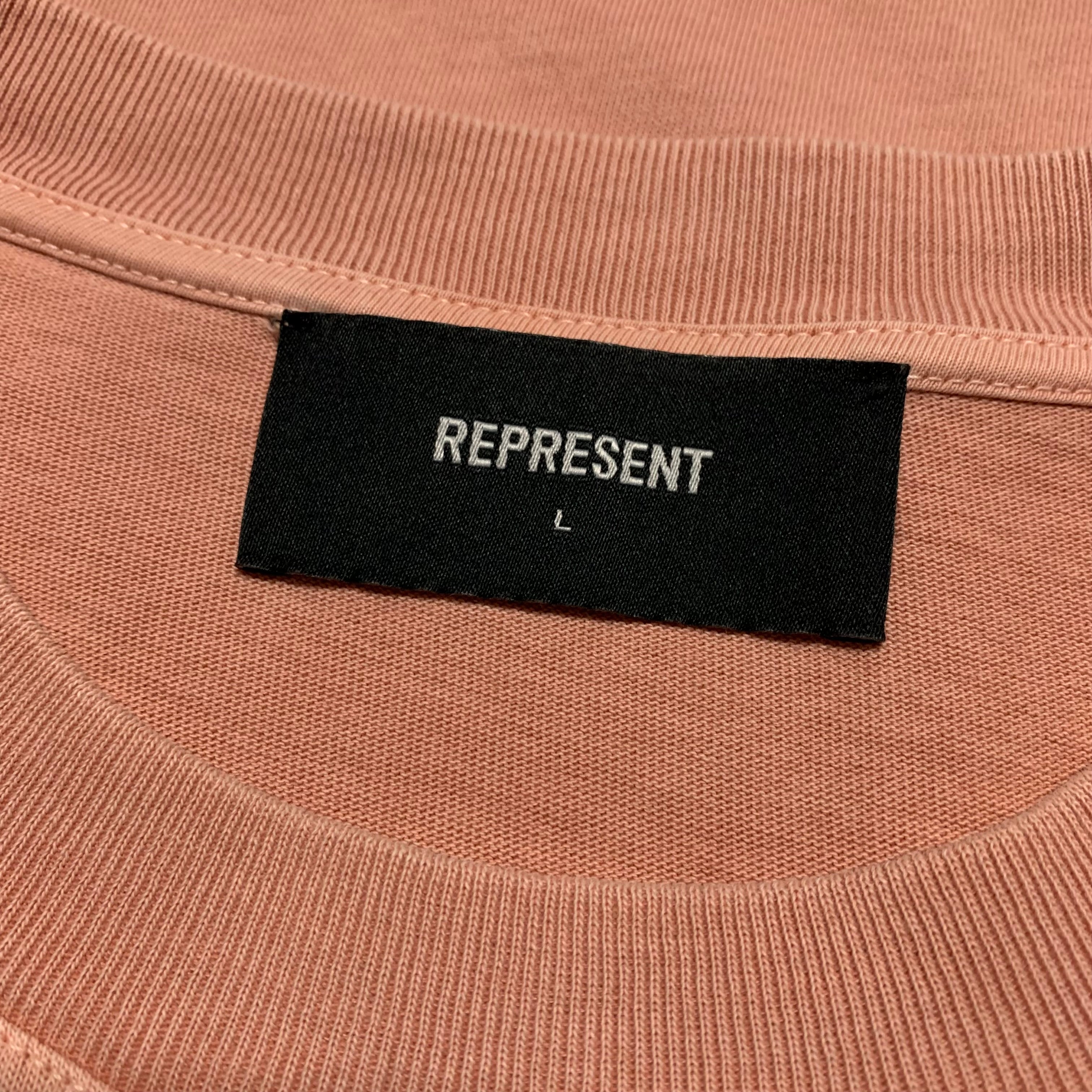 Represent Large Worldwide Pink Tee