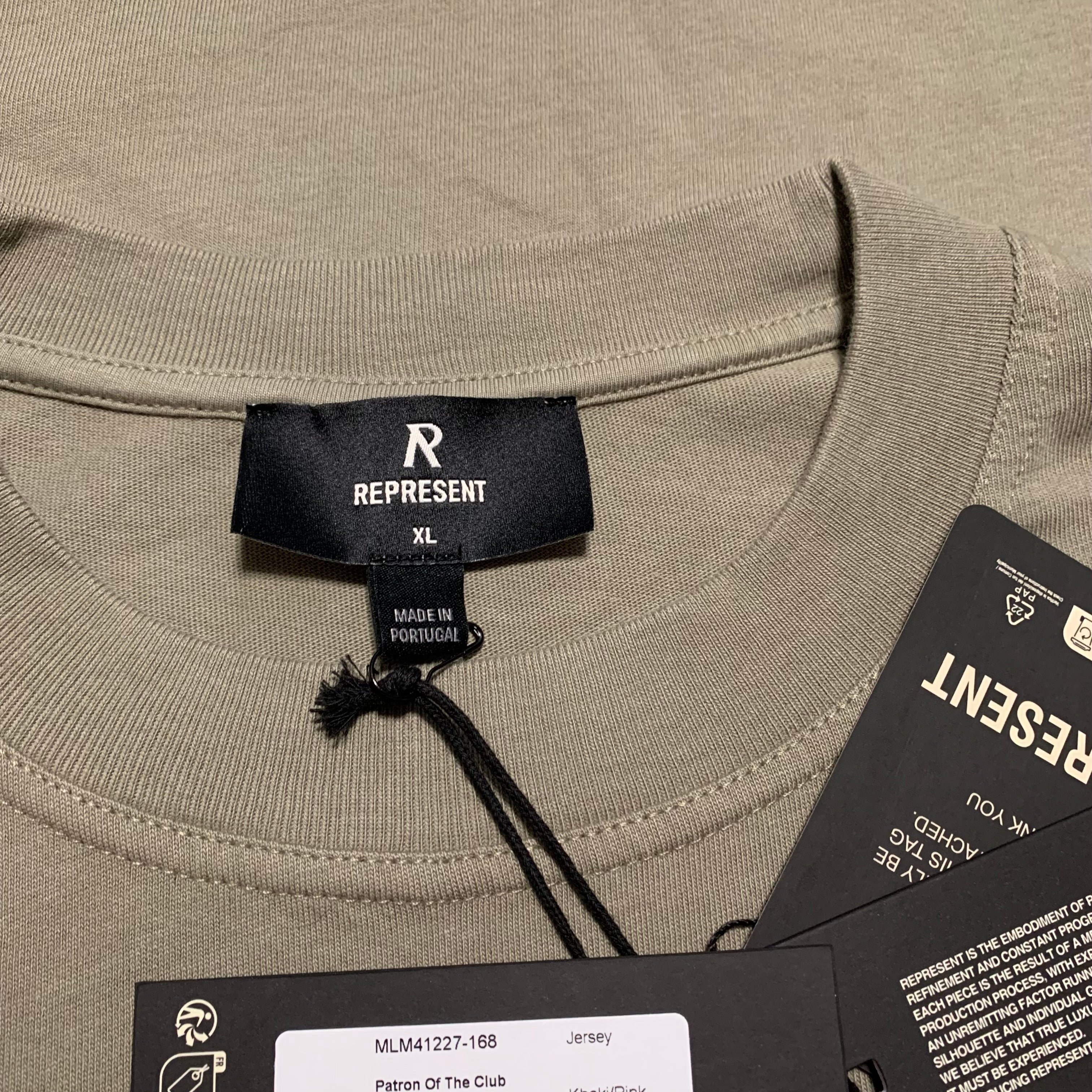 Represent XL Patron Of The Club Khaki Green Tee