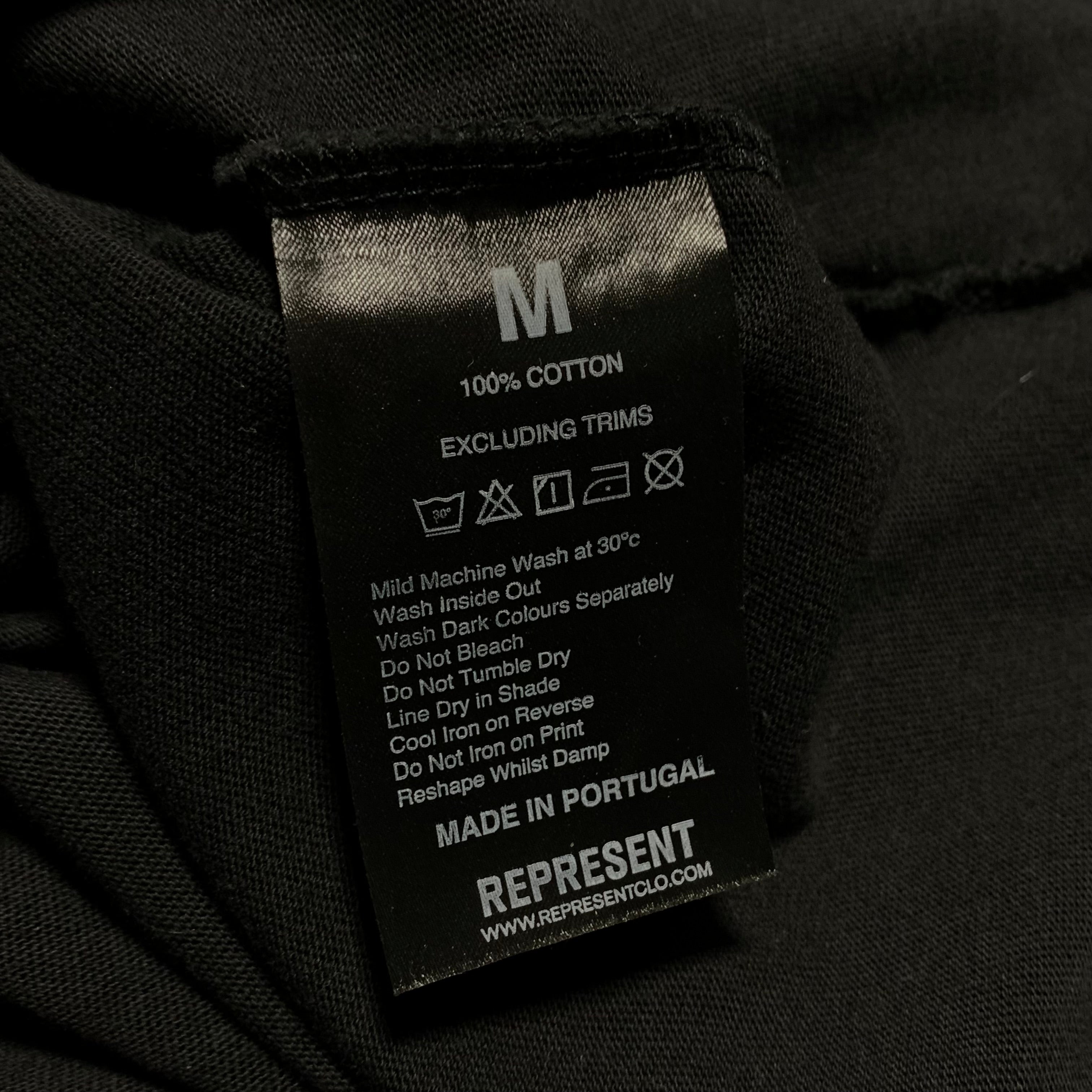 Represent Medium Swan Graphic Jet Black Tee