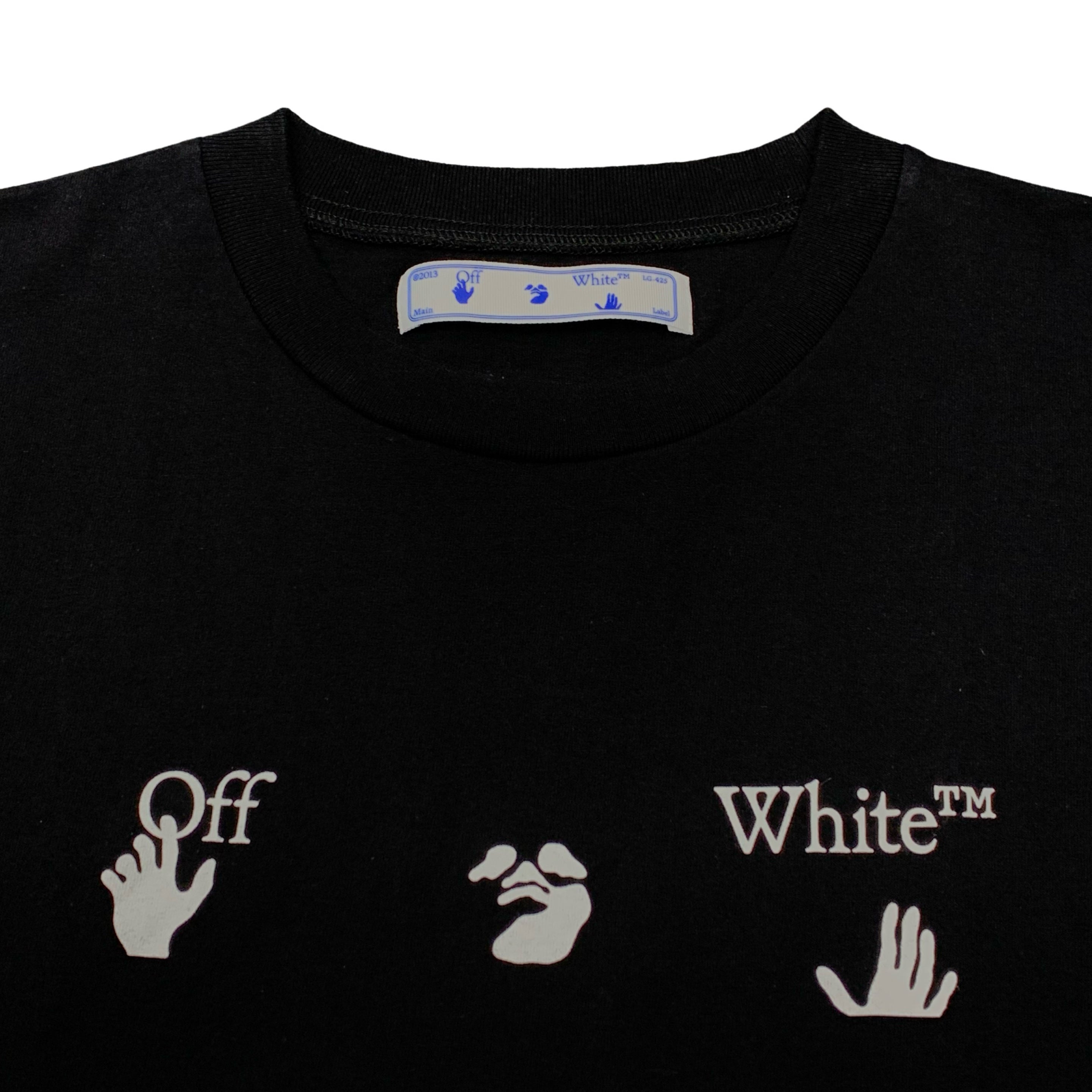 Off White Medium Hand Logo Black T-Shirt Virgil Abloh