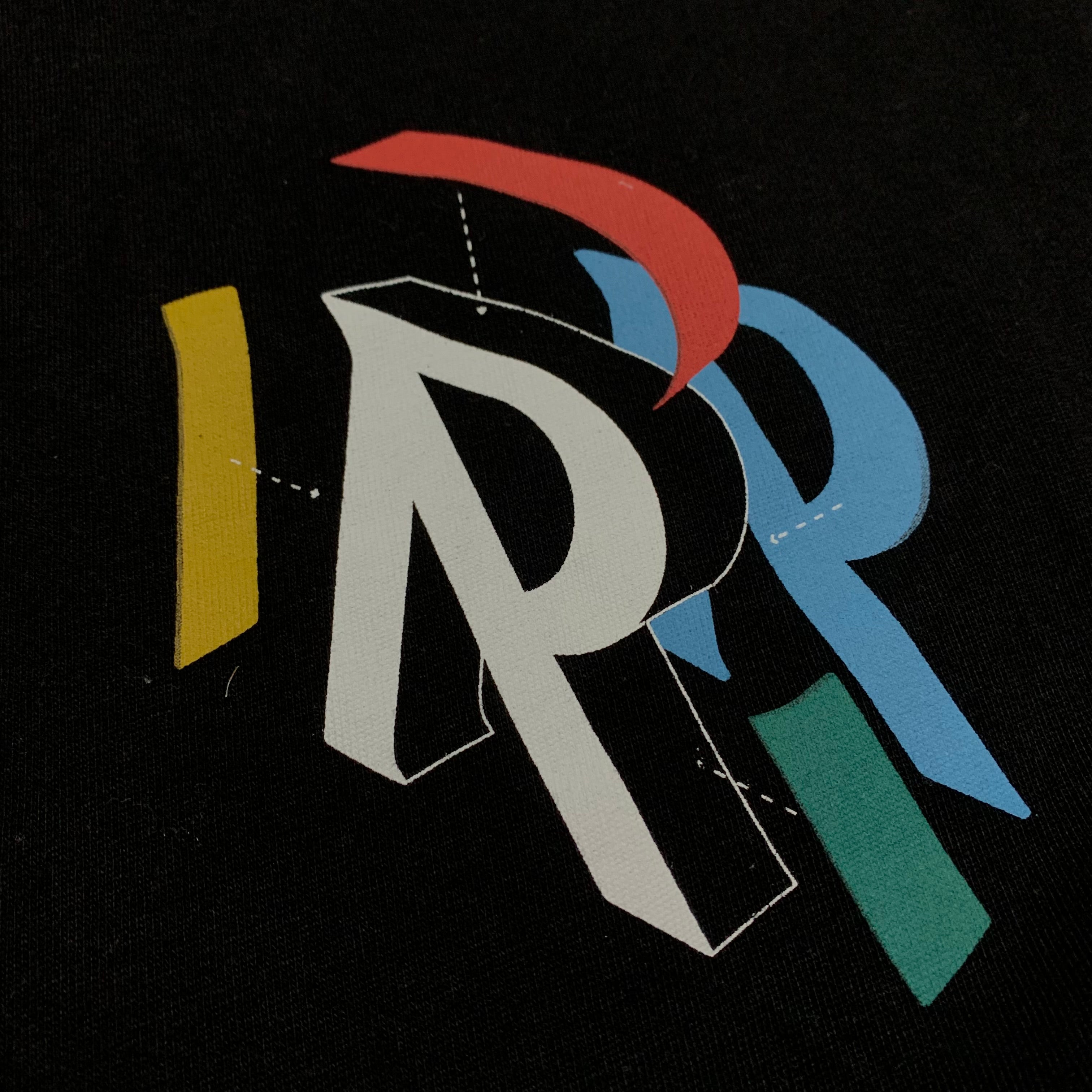 Represent Medium Initial Assembly Jet Black Tee