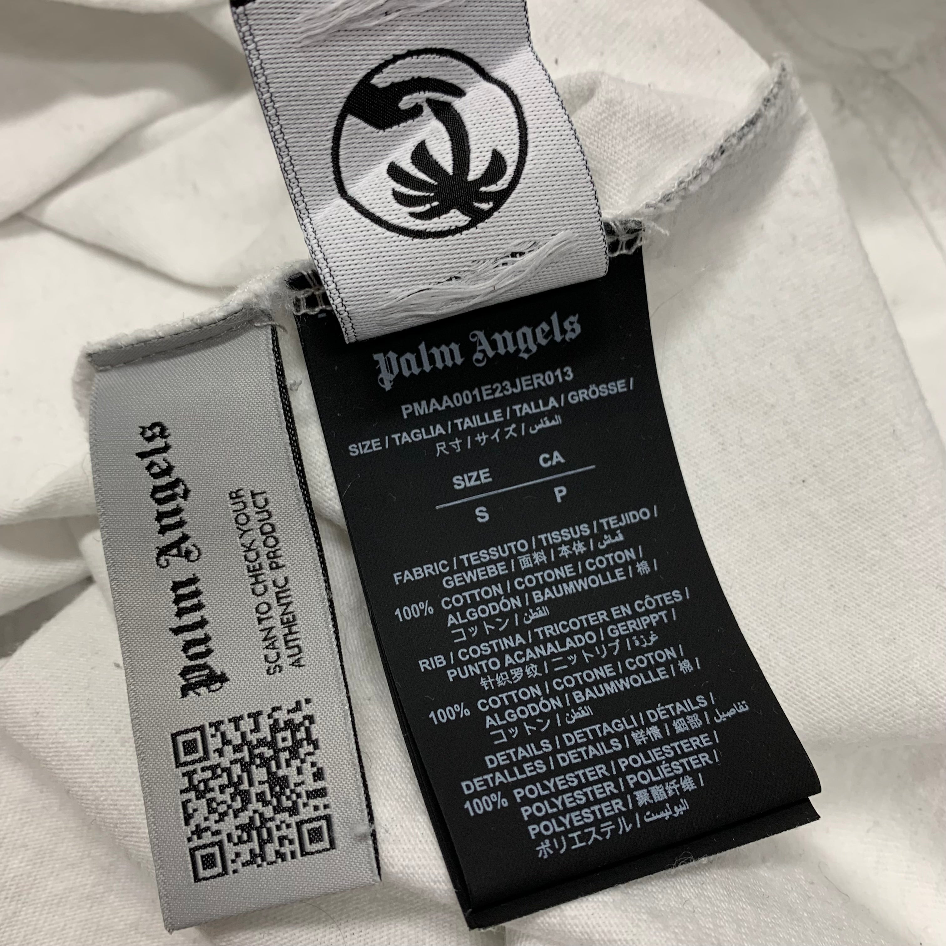 Palm Angels Small Tee Sketchy Logo White T-Shirt