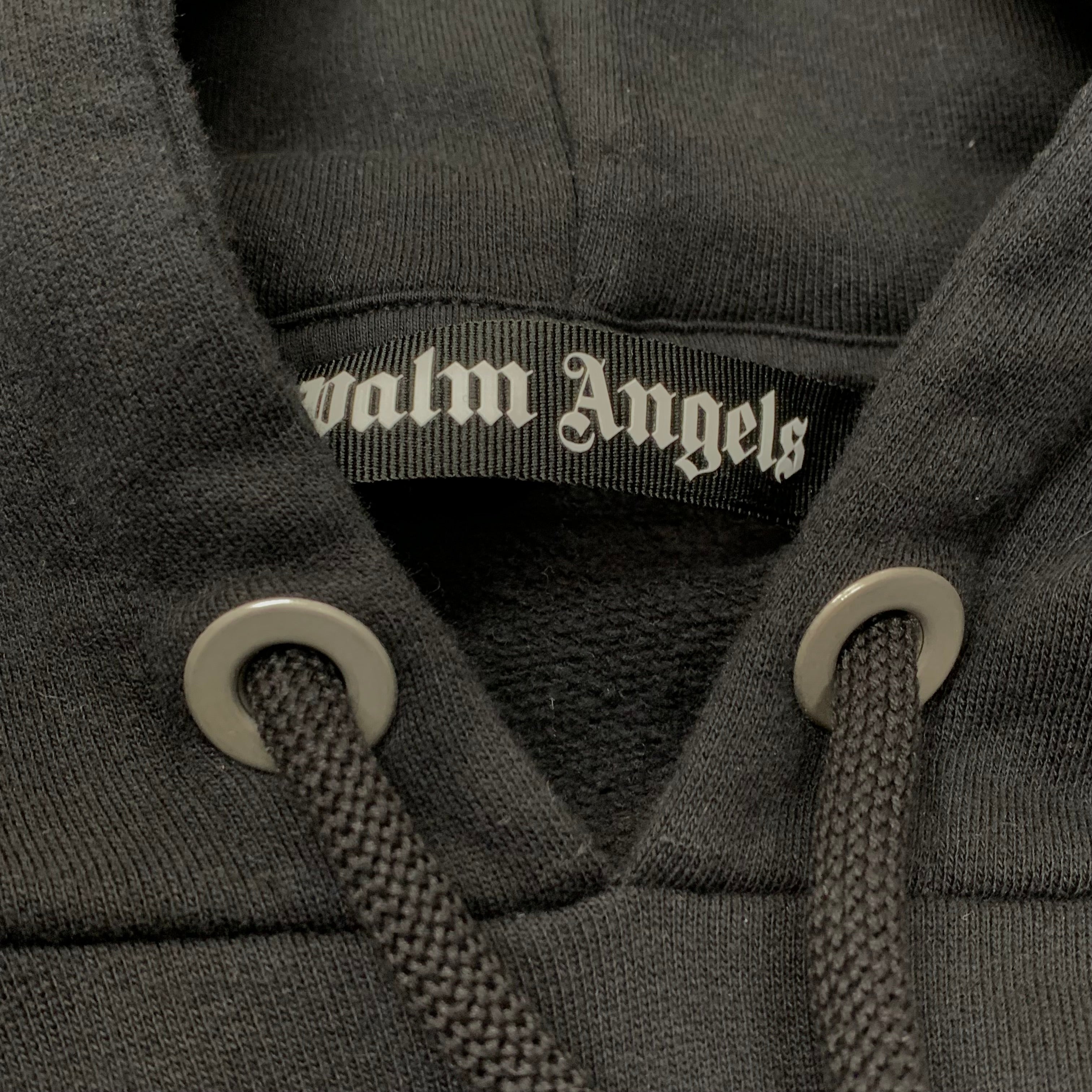 Palm Angels Large Hoodie Milano Sprayed Black Hoodie