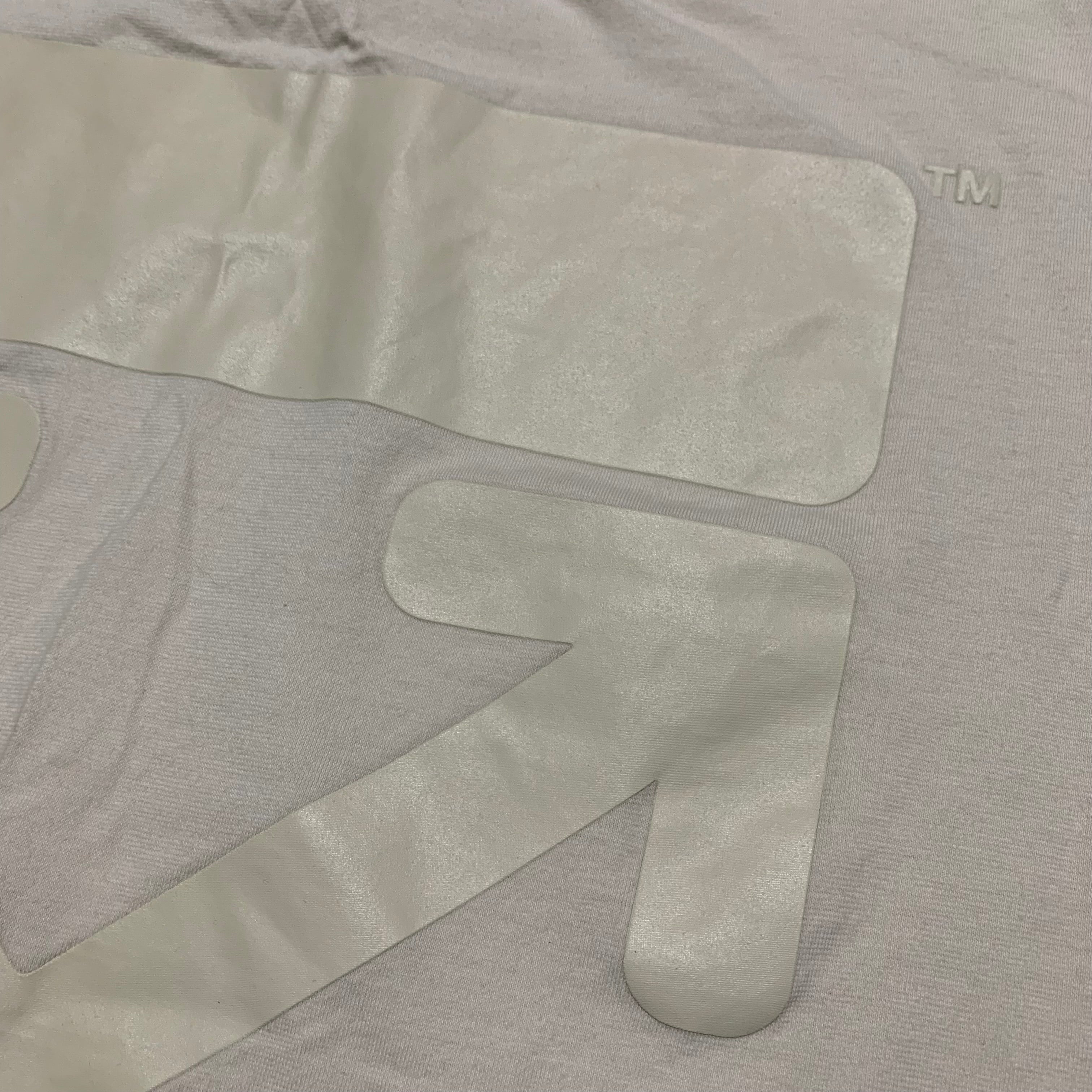 Off White XS Arrows Beige White Tee Virgil Abloh