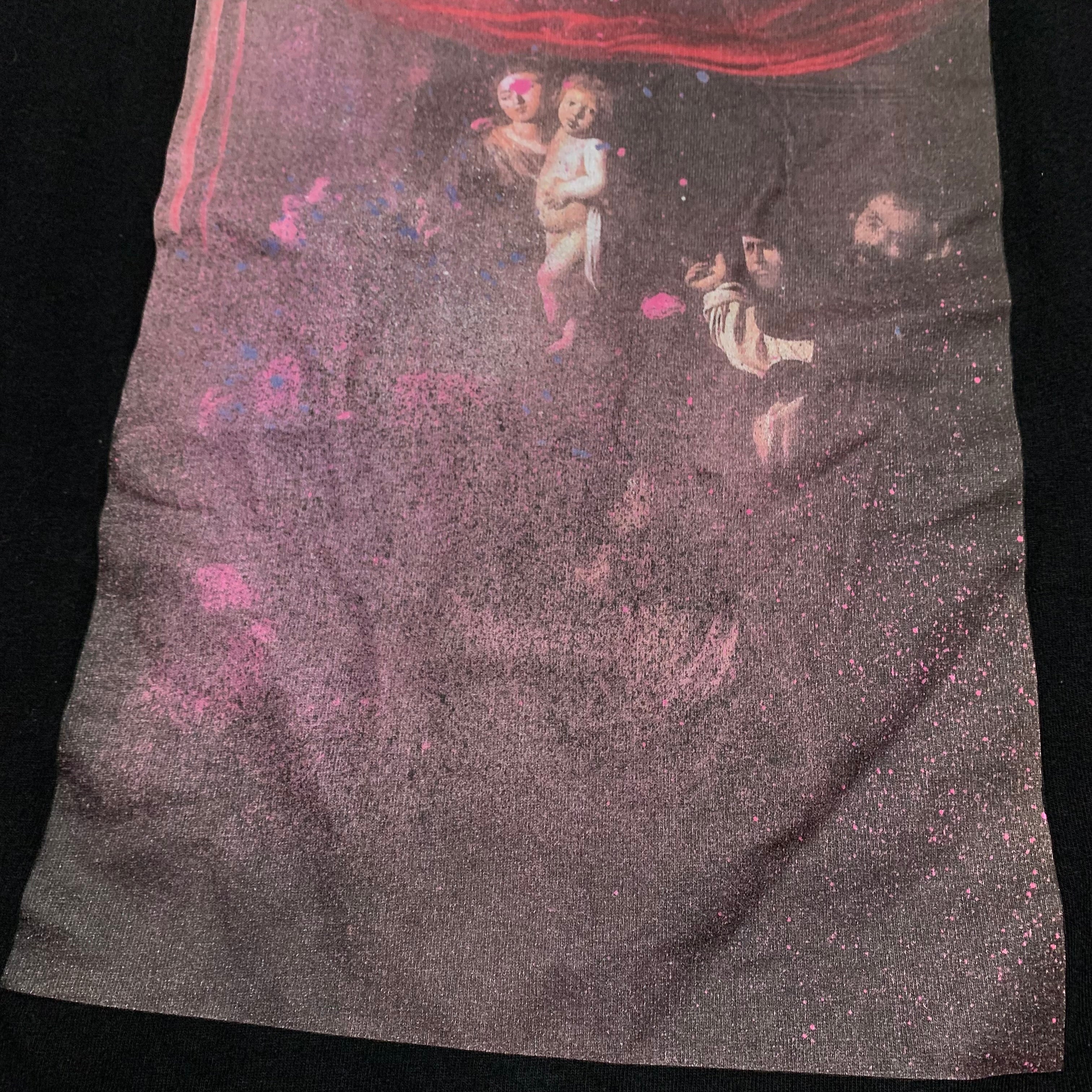 Off White Small Caravaggio Arrows Black Tee Virgil Abloh Sprayed Graffiti