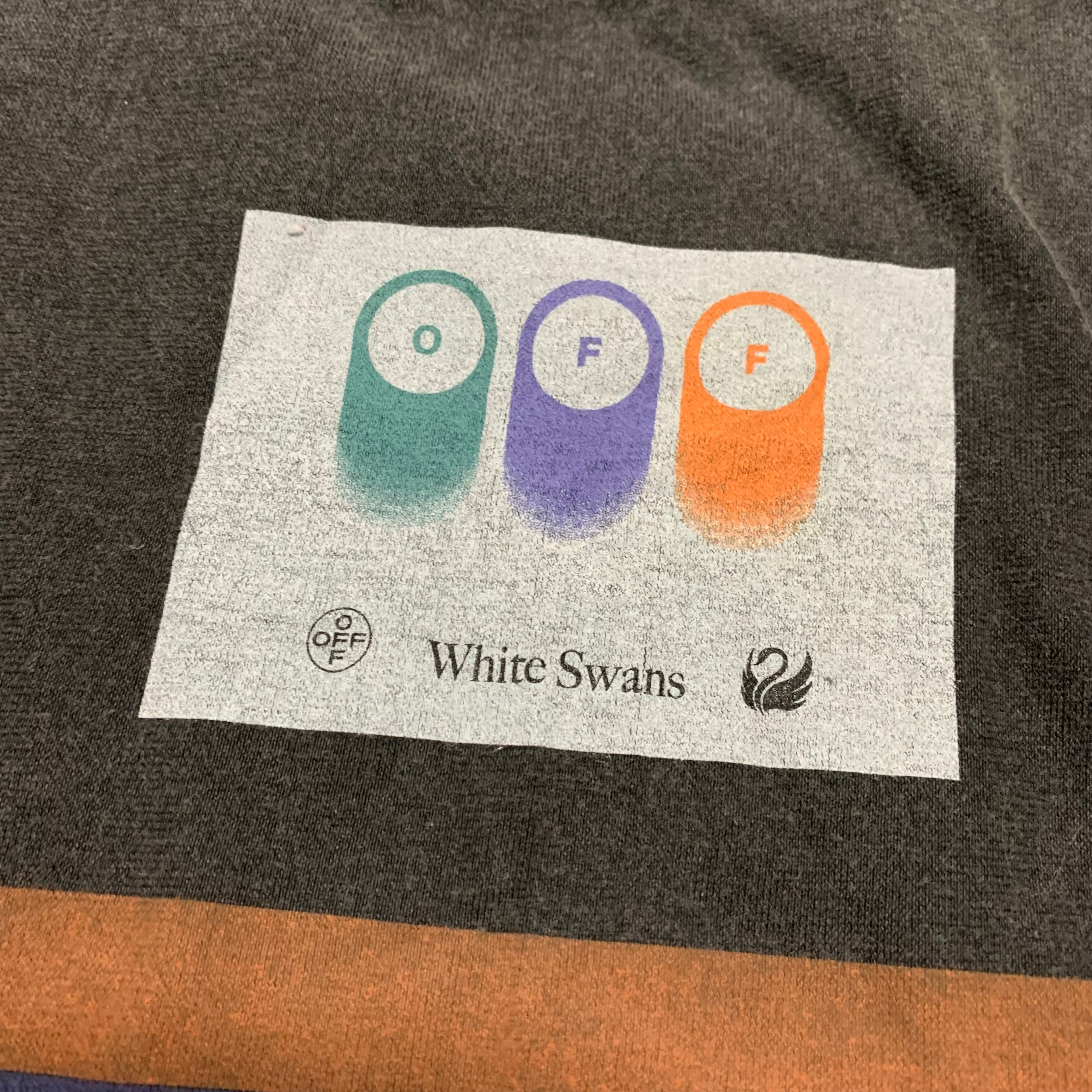Off White Medium Olympic Ld99 Swans Washed Grey Tee Virgil Abloh