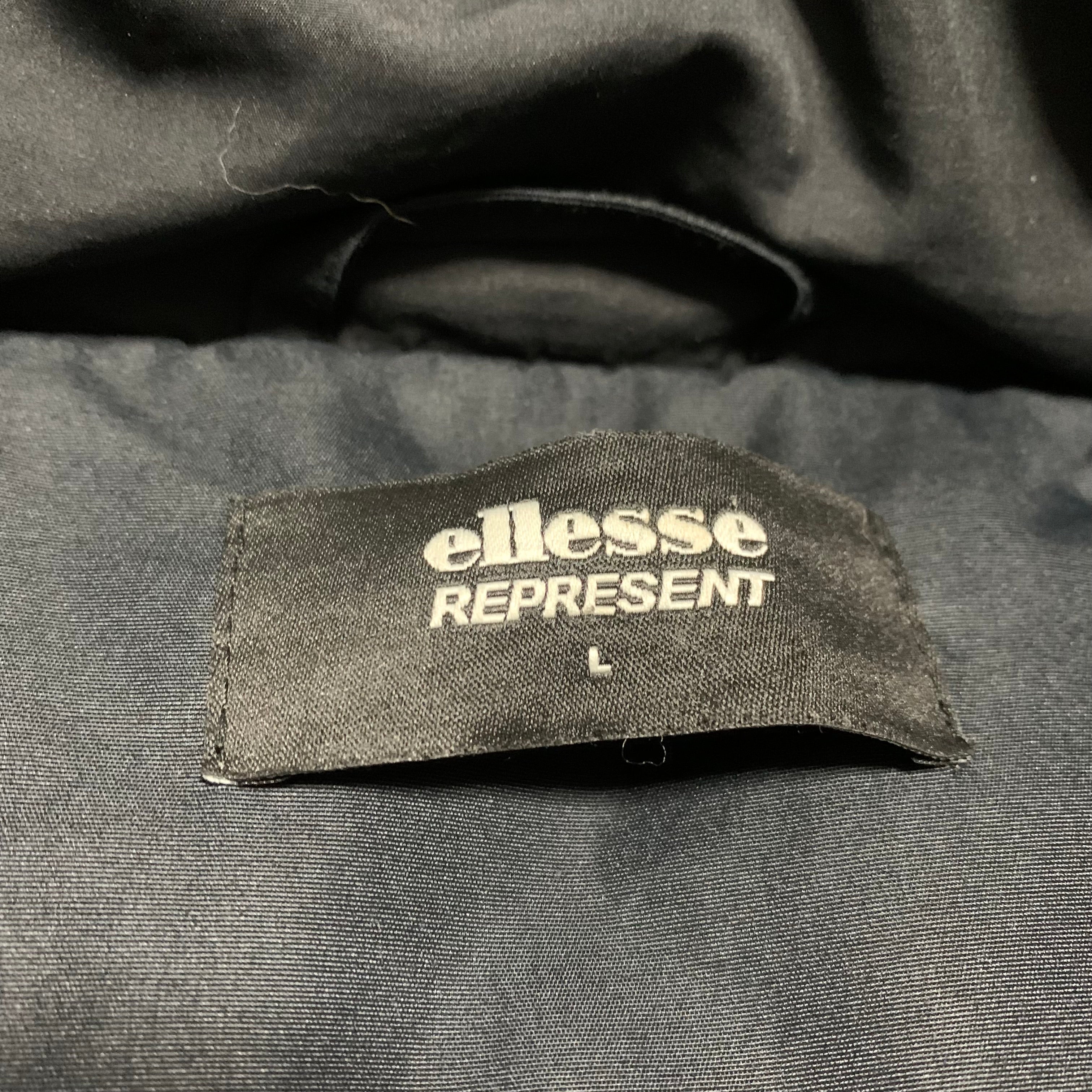 Represent Large Ellesse Gilet Puffer Vest Jacket Black Reflective (Unreleased Sample 1/1)
