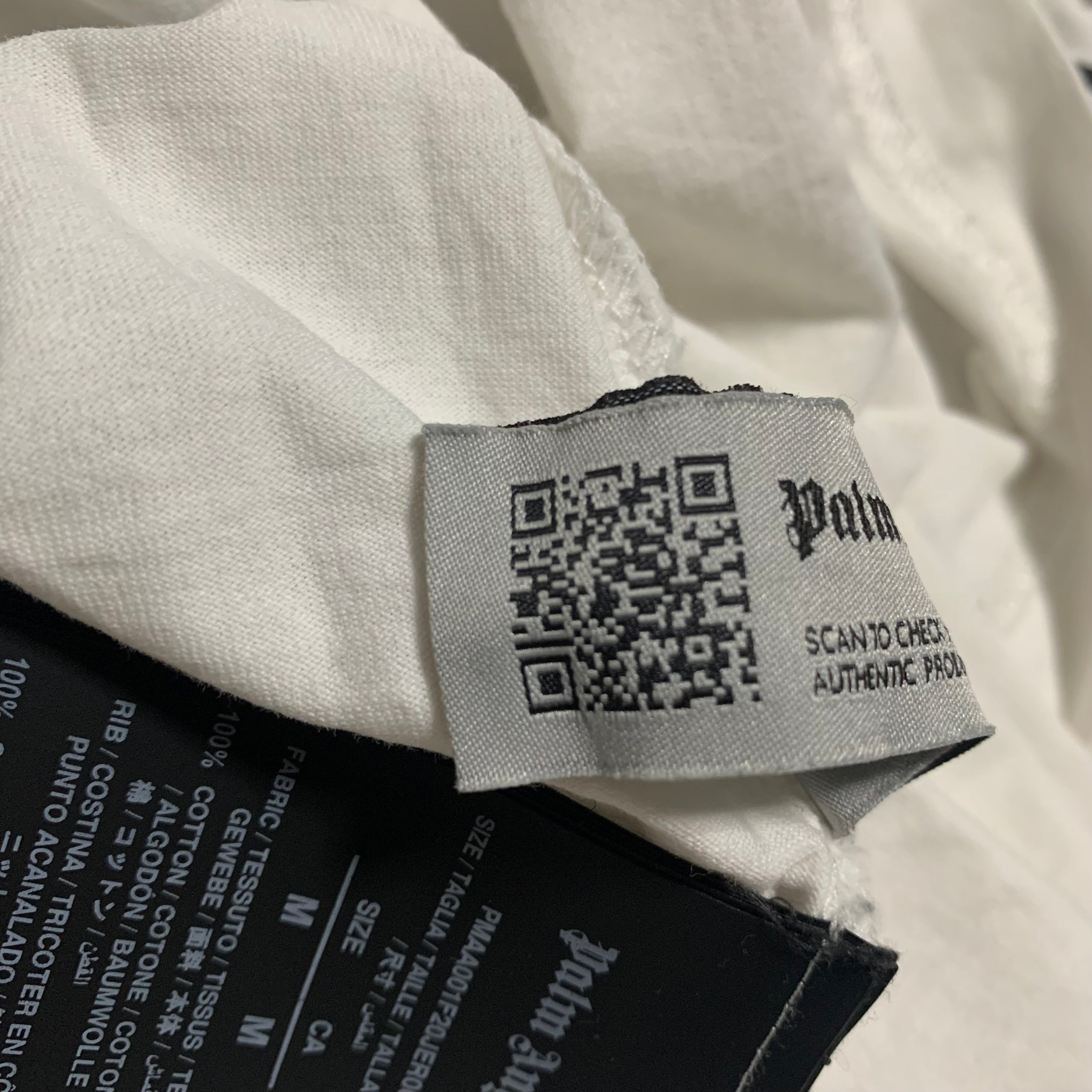 Palm Angels Medium Skeleton Logo White Tee